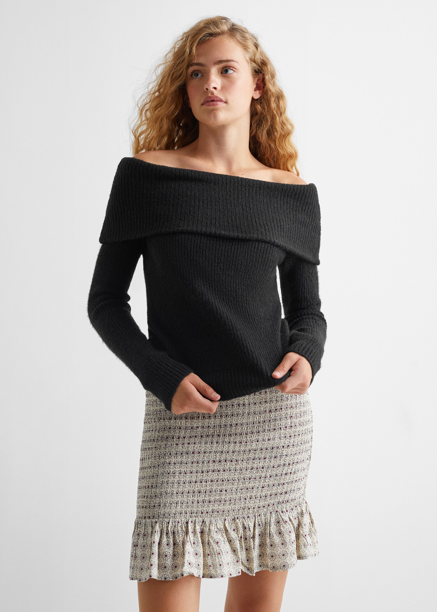 Boat neck sweater - Medium plane