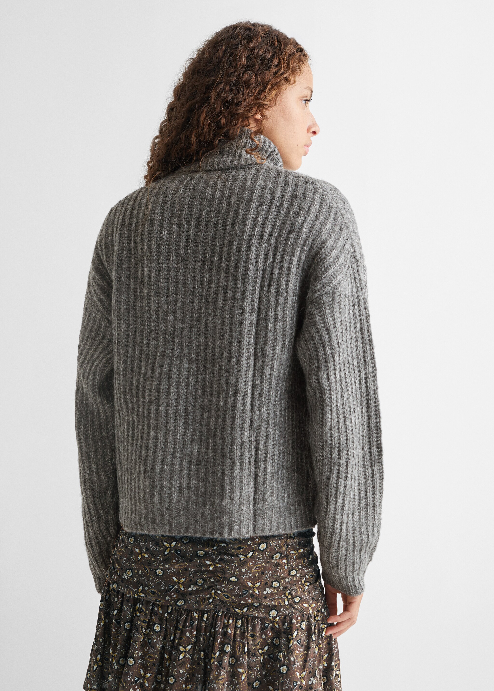 Turtleneck knitted sweater - Achterkant van het artikel