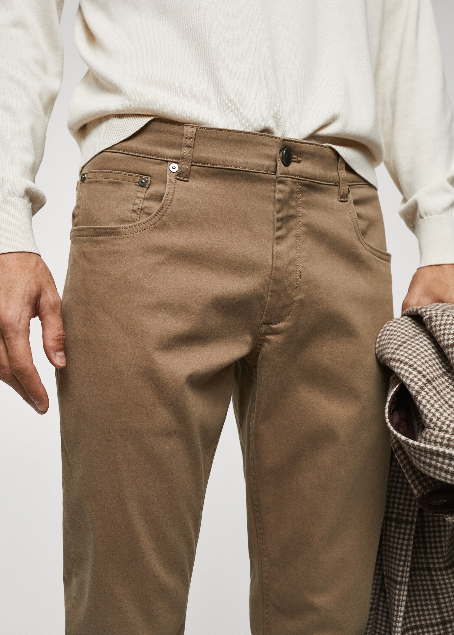Pantalon slim-fit coton élastique - Détail de l'article 1