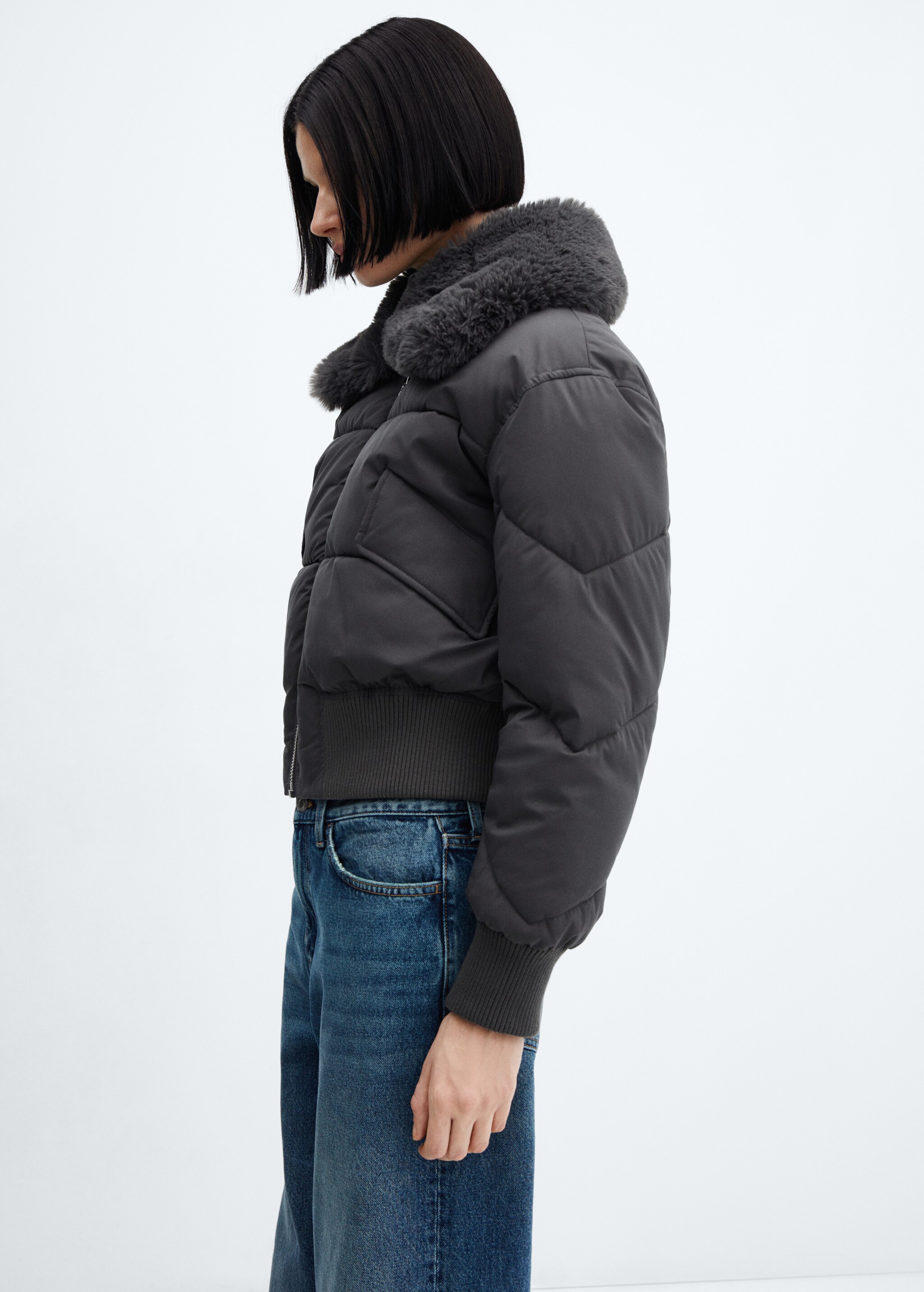 Bomber anorak with fur-effect collar - Details of the article 6