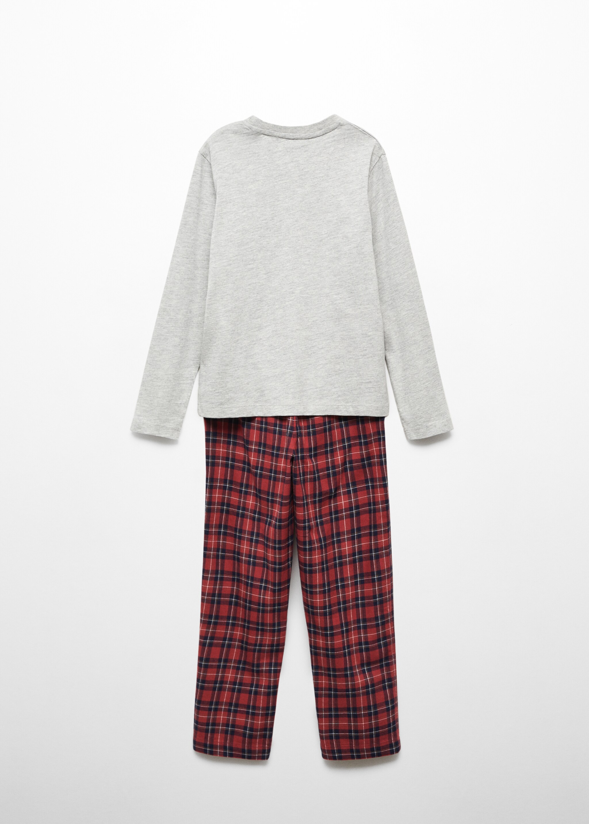 Two-pieces check long pyjamas - Reverse of the article