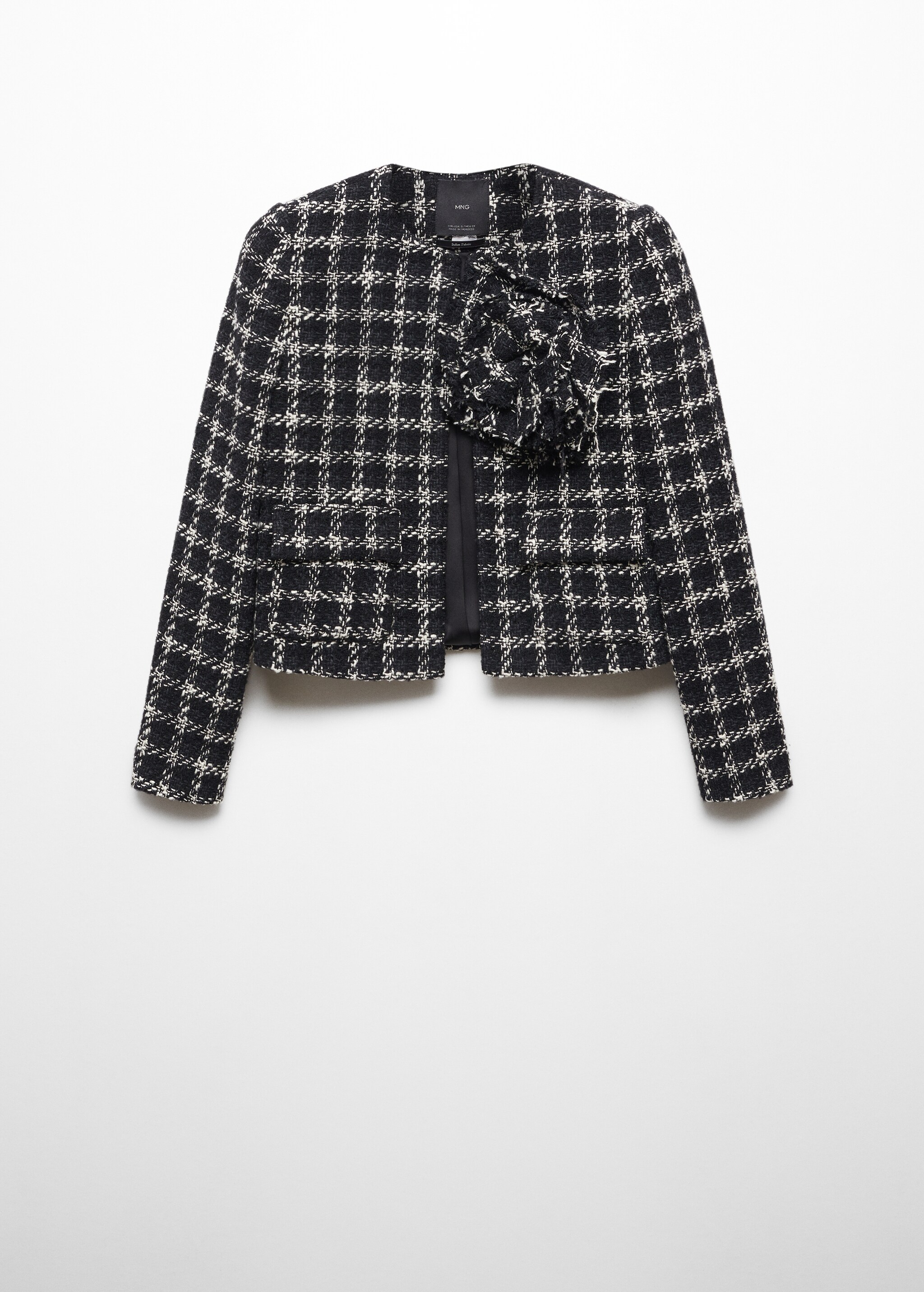 Maxi floral tweed jacket - Προϊόν χωρίς μοντέλο