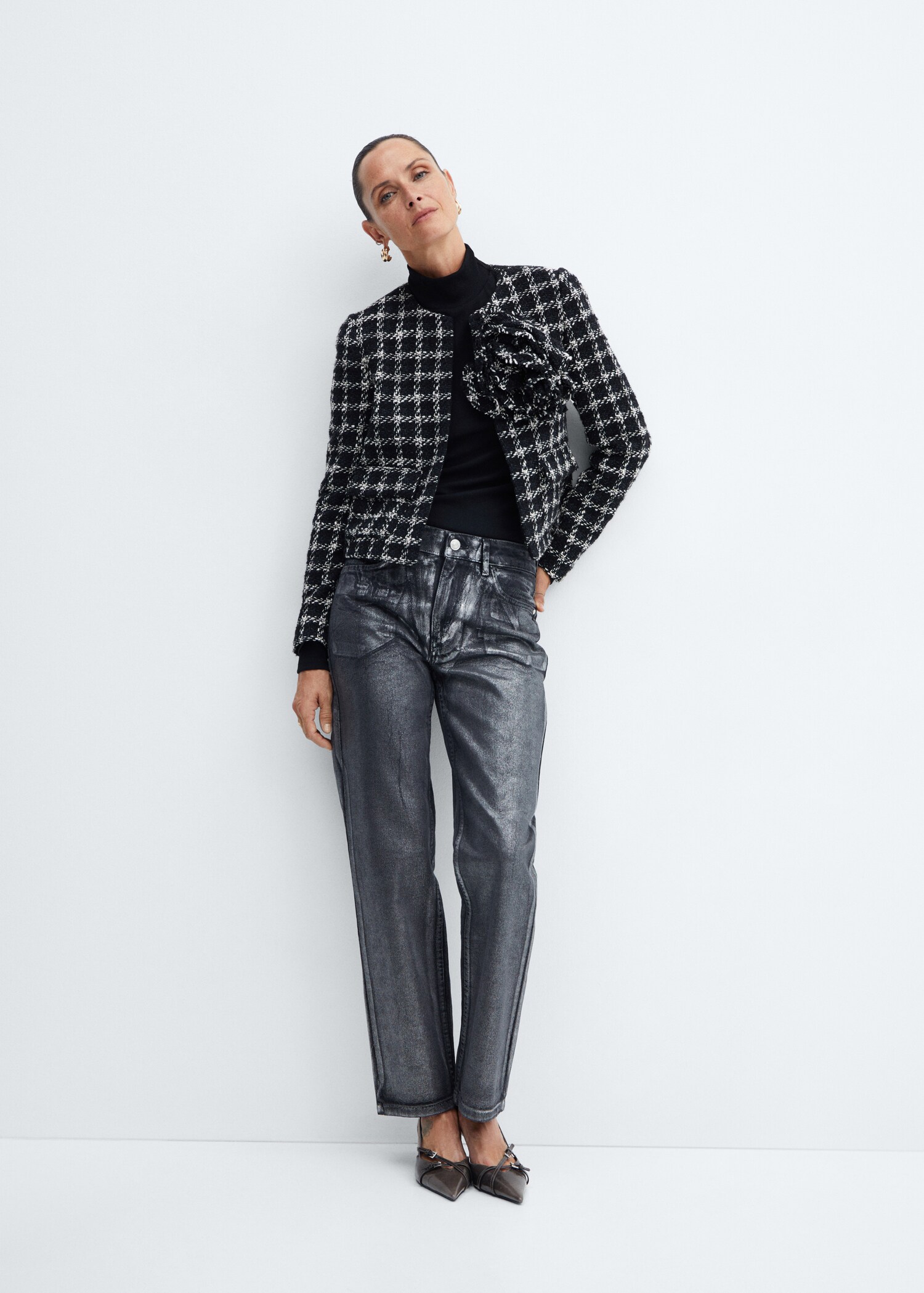 Maxi floral tweed blazer - Details of the article 2