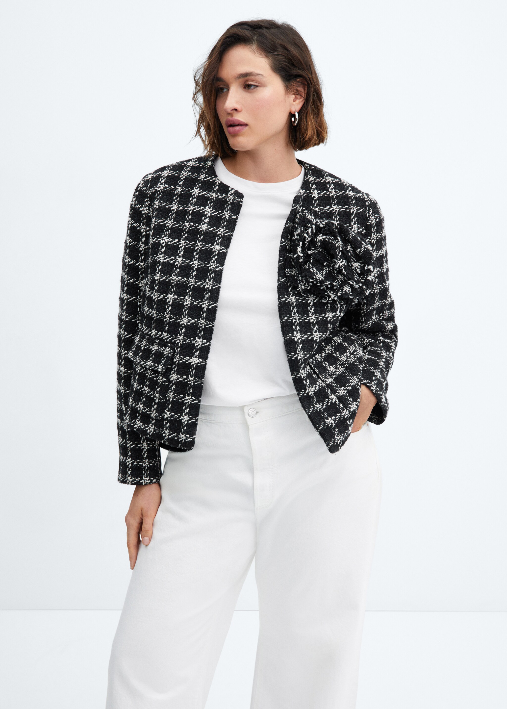 Maxi floral tweed jacket - Λεπτομέρεια του προϊόντος 5