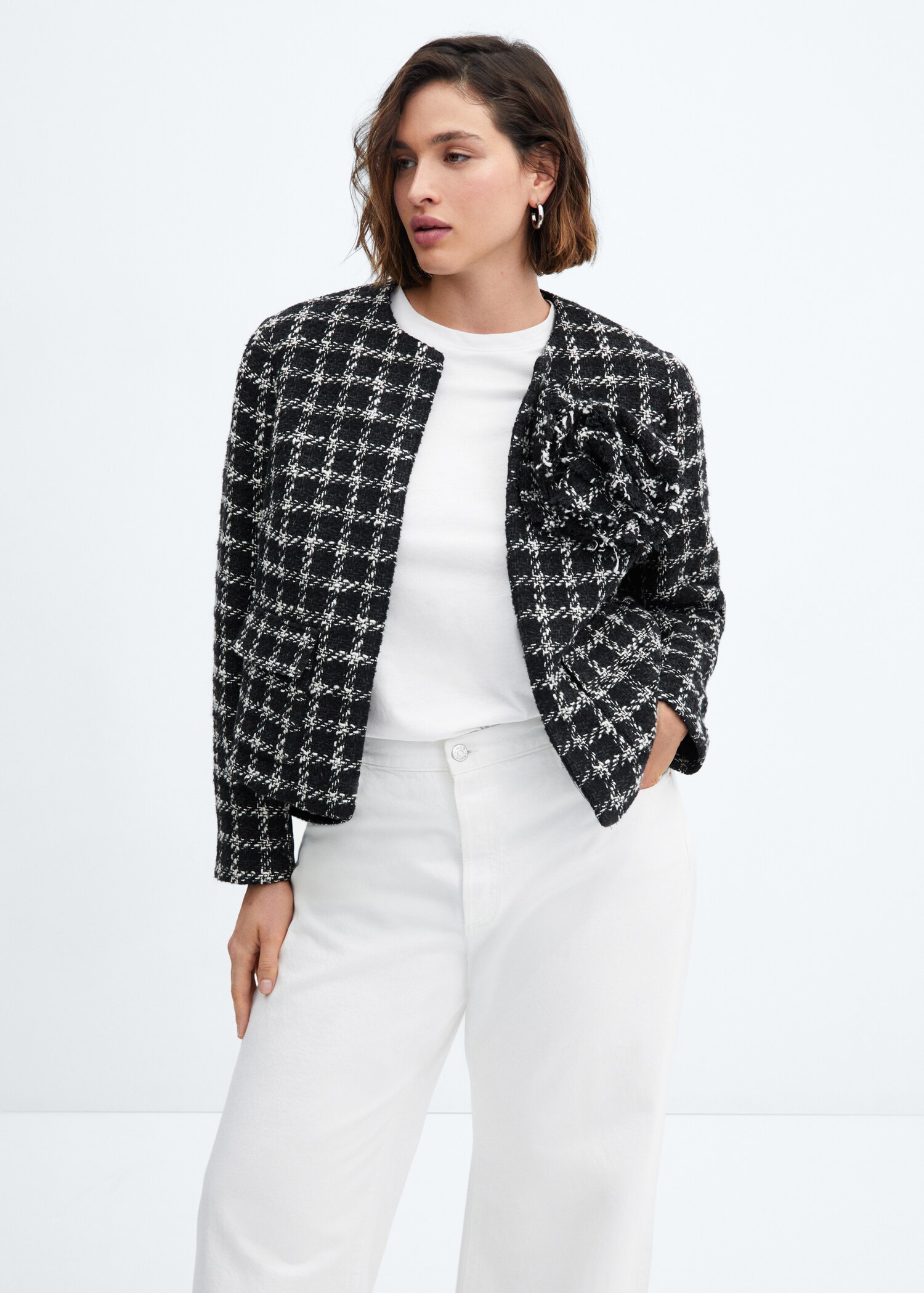 Maxi floral tweed blazer - Details of the article 5