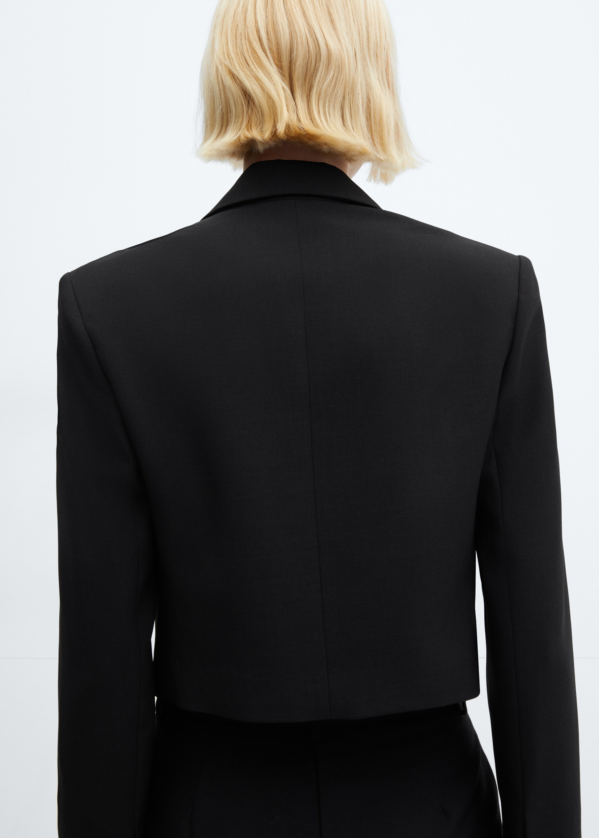 Satin-detailed cropped jacket - Details of the article 6