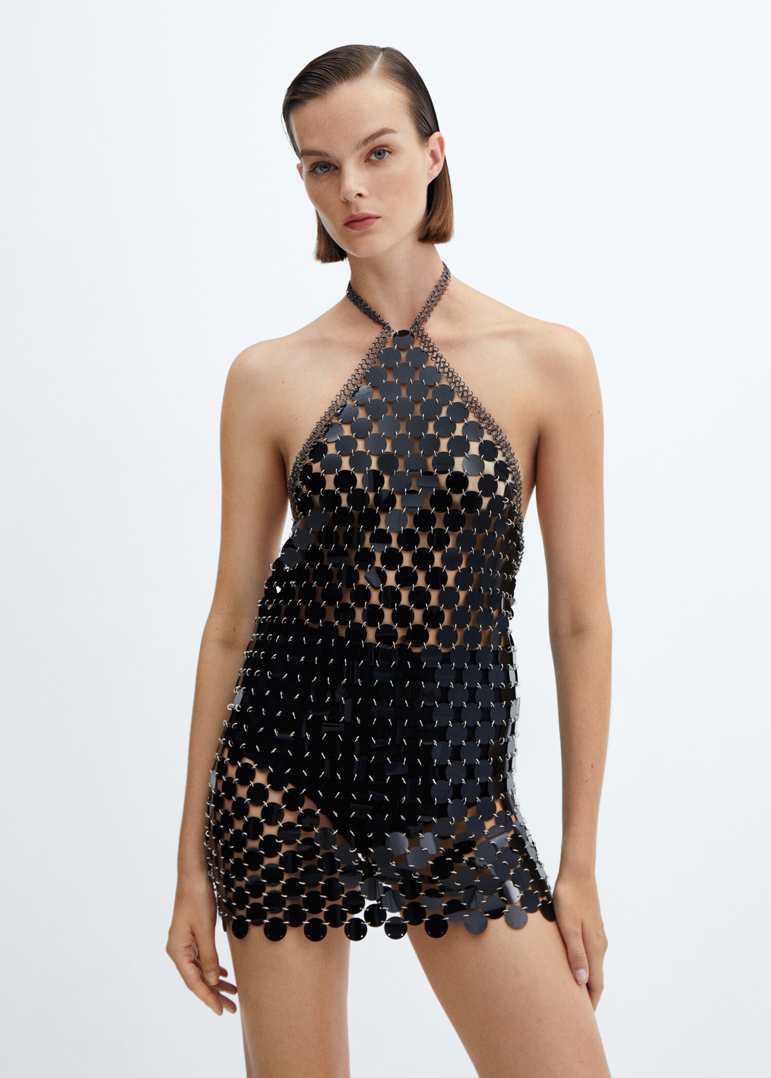 Dress with metallic discs  - Medium plane