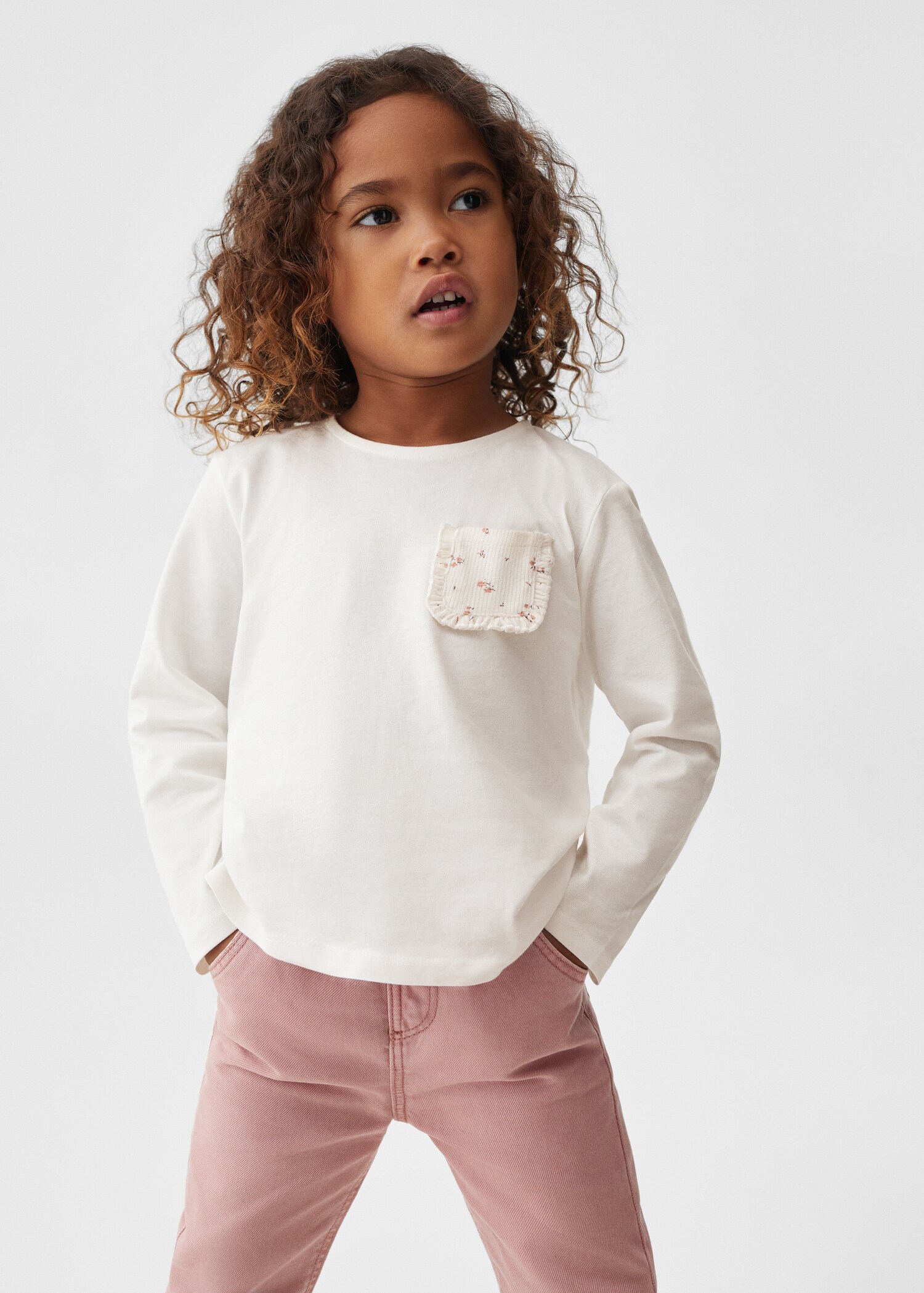 T-shirt coton poche - Plan moyen