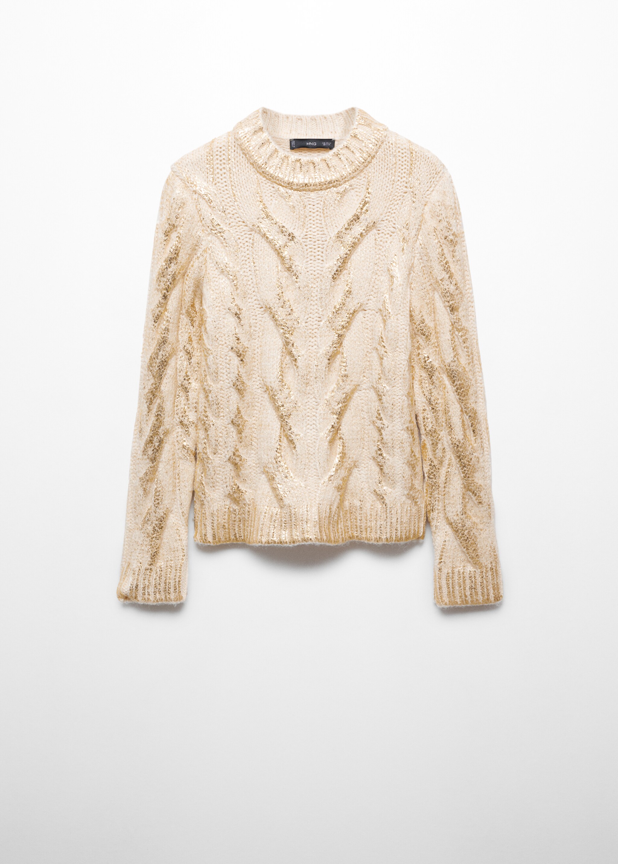 Sweter z warkoczami foil - Artykuł bez modela/modelki