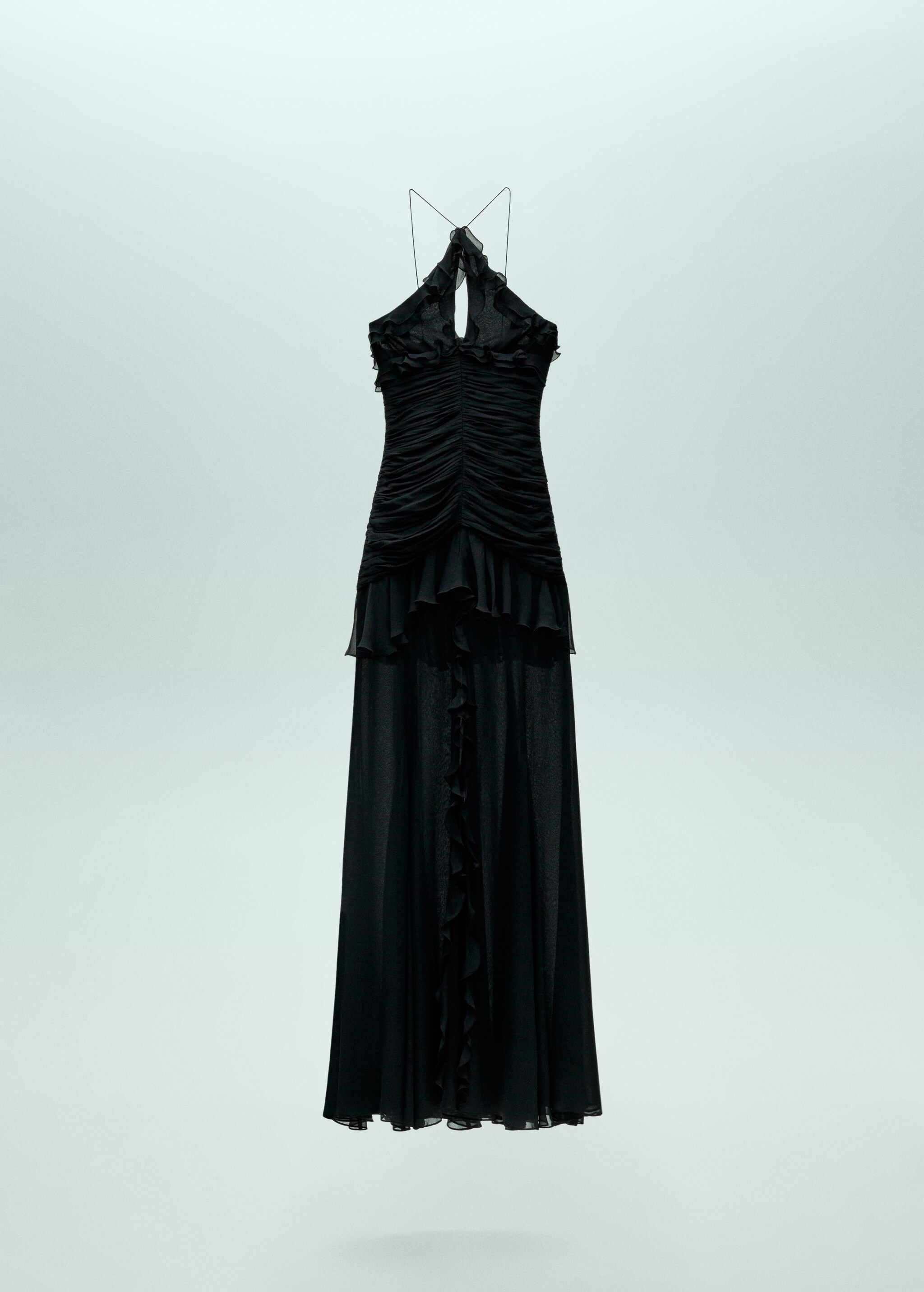 Marszczona sukienka z dekoltem halter - Artykuł bez modela/modelki