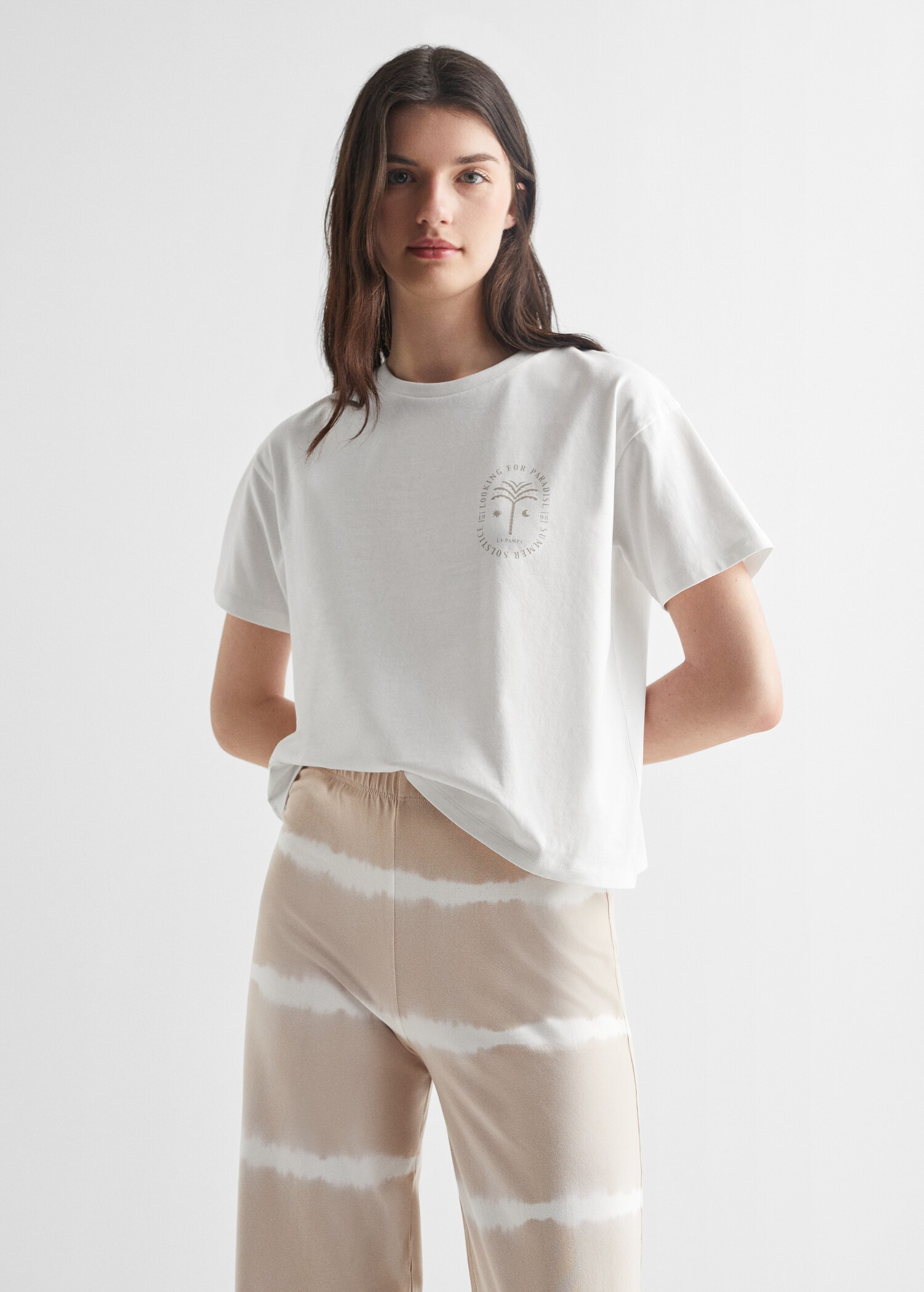 Pantalón estampado tie-dye - Plano medio