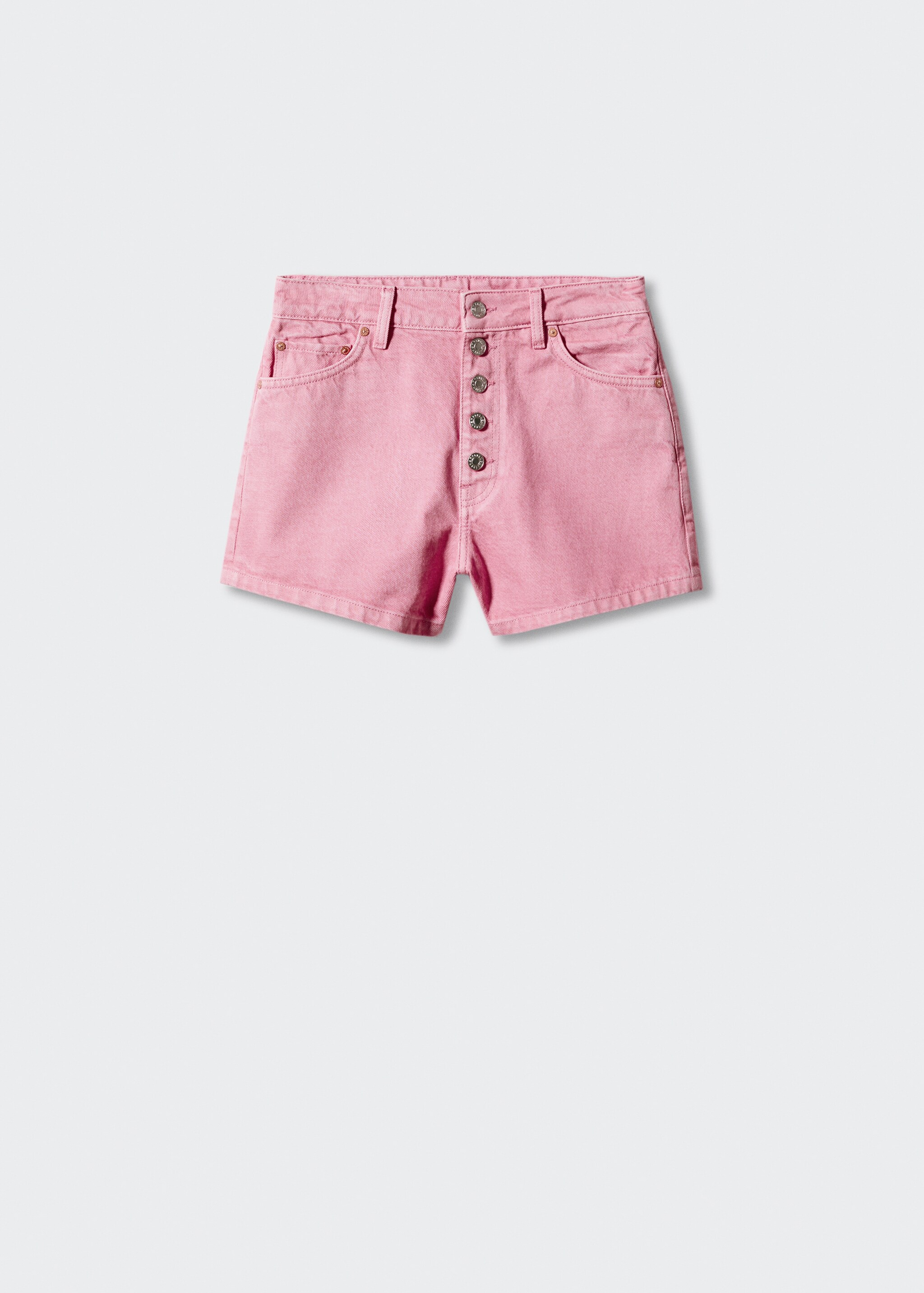 Denim shorts with buttons - Article without model