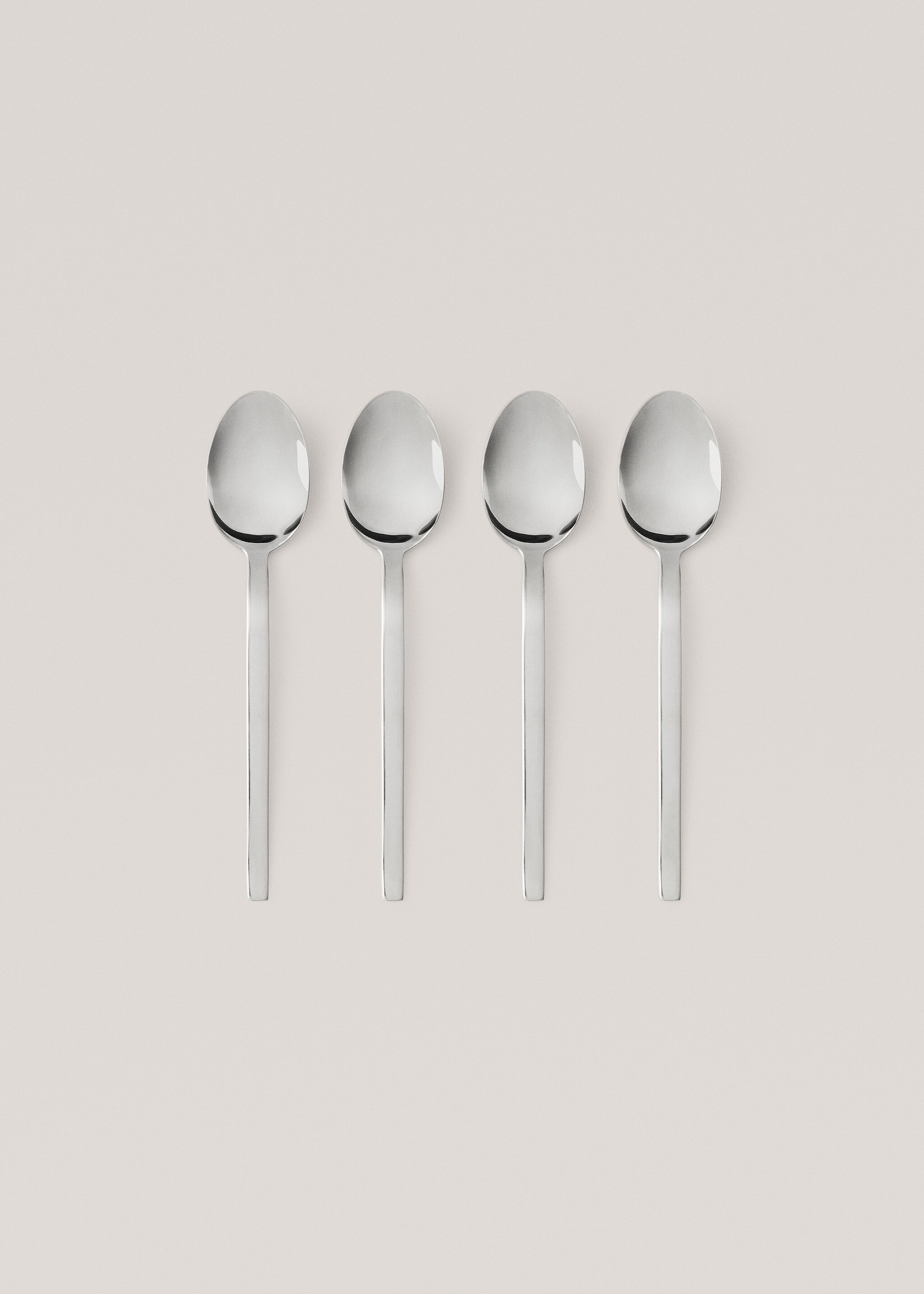 Pack of 4 100% steel coffee spoons - Article without model