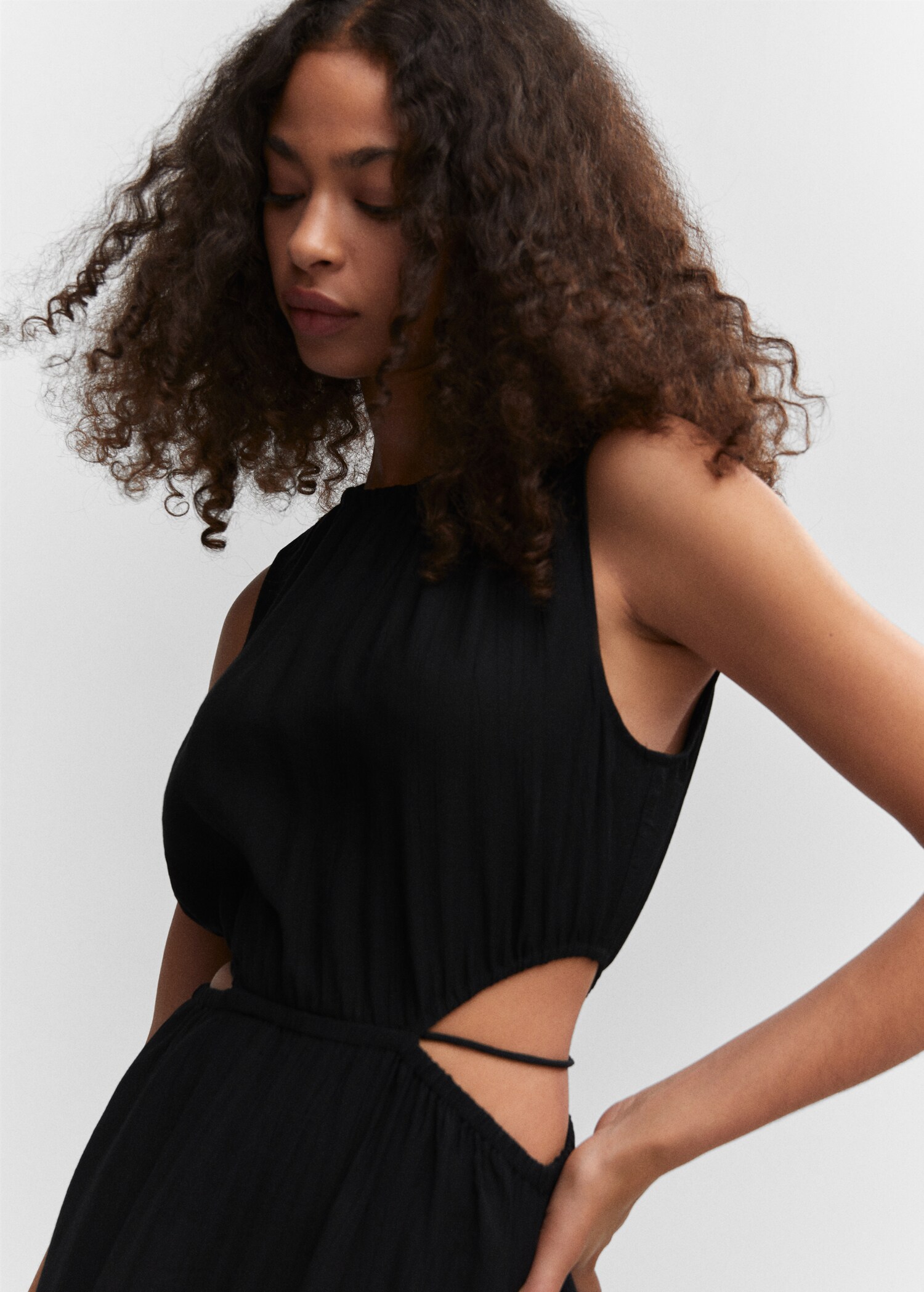 Flared dress with openings - Women | MANGO Kosovo Flared dress with openings - Women | MANGO Kosovo