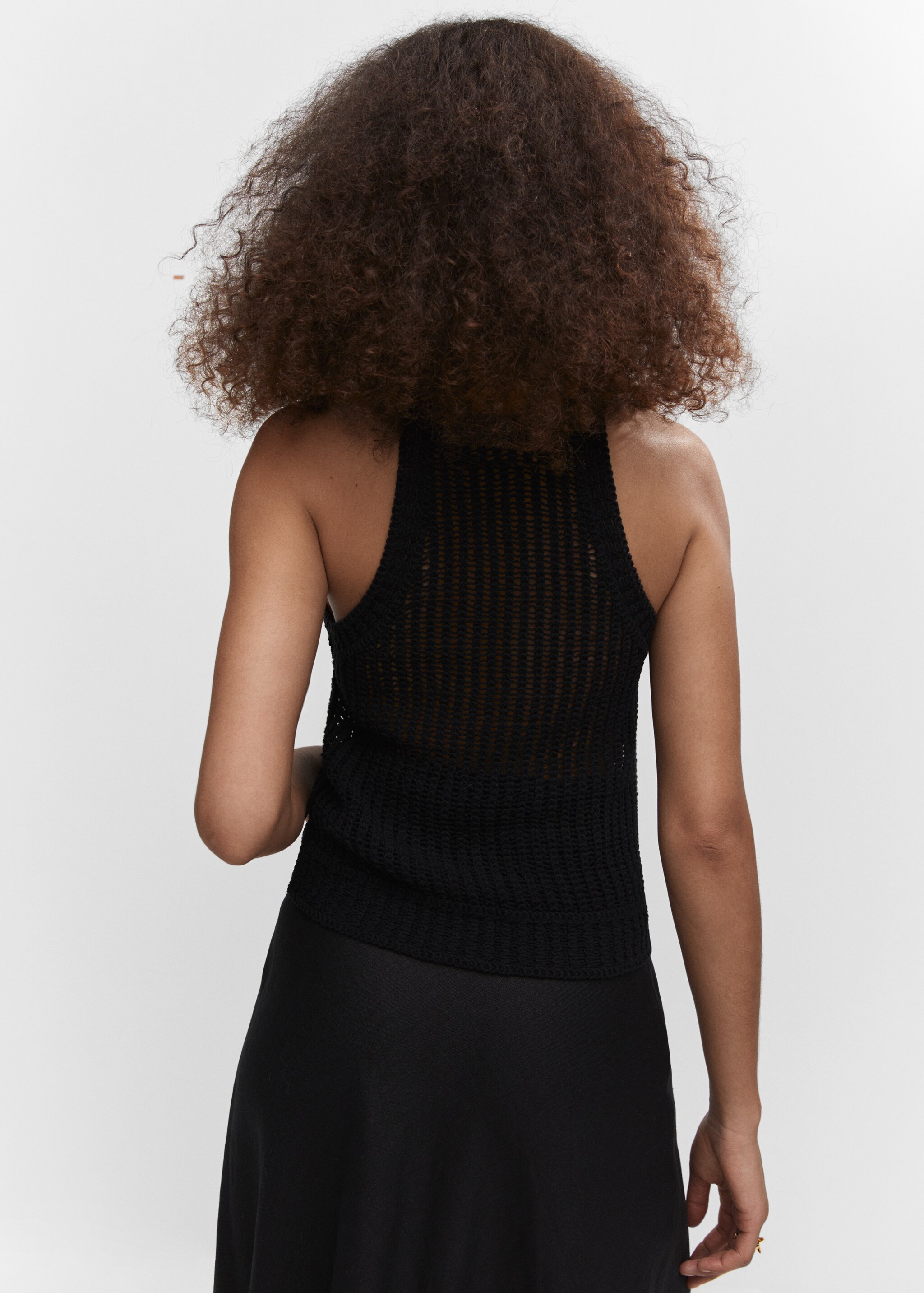 Halter-neck knitted top - Reverse of the article