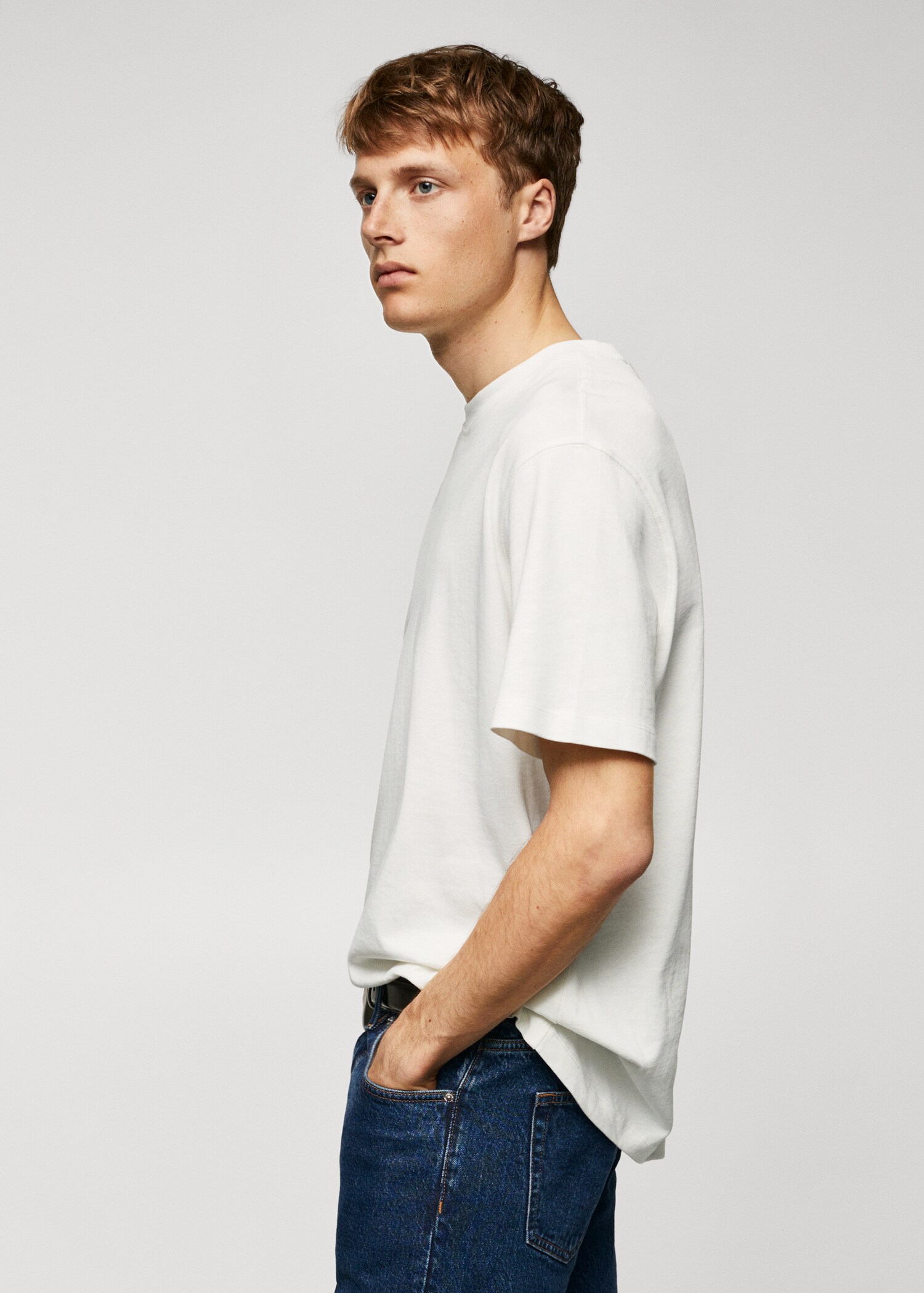 Basic 100% cotton relaxed-fit t-shirt - Details of the article 2