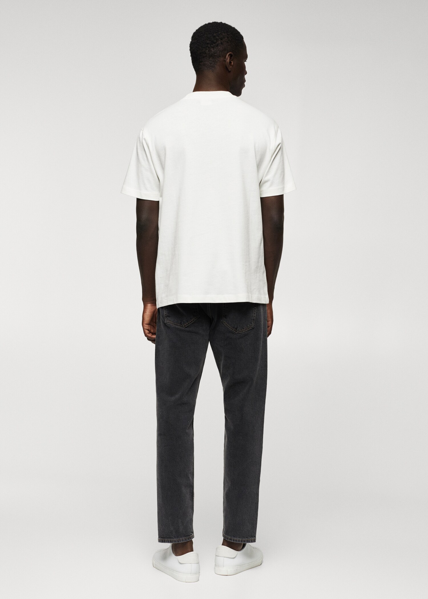 Basic 100% cotton relaxed-fit t-shirt - Reverse of the article