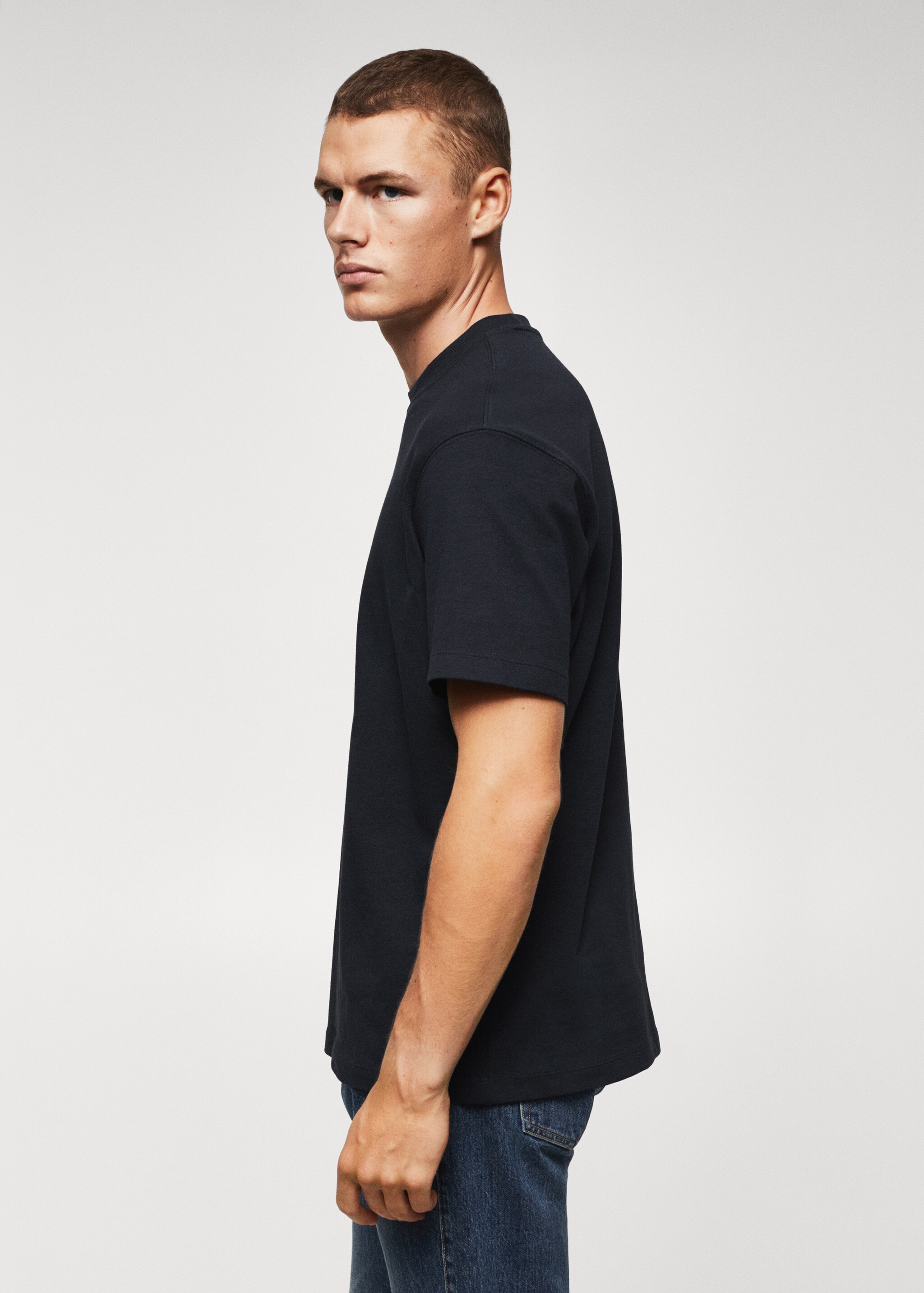 Basic 100% cotton relaxed-fit t-shirt - Details of the article 1