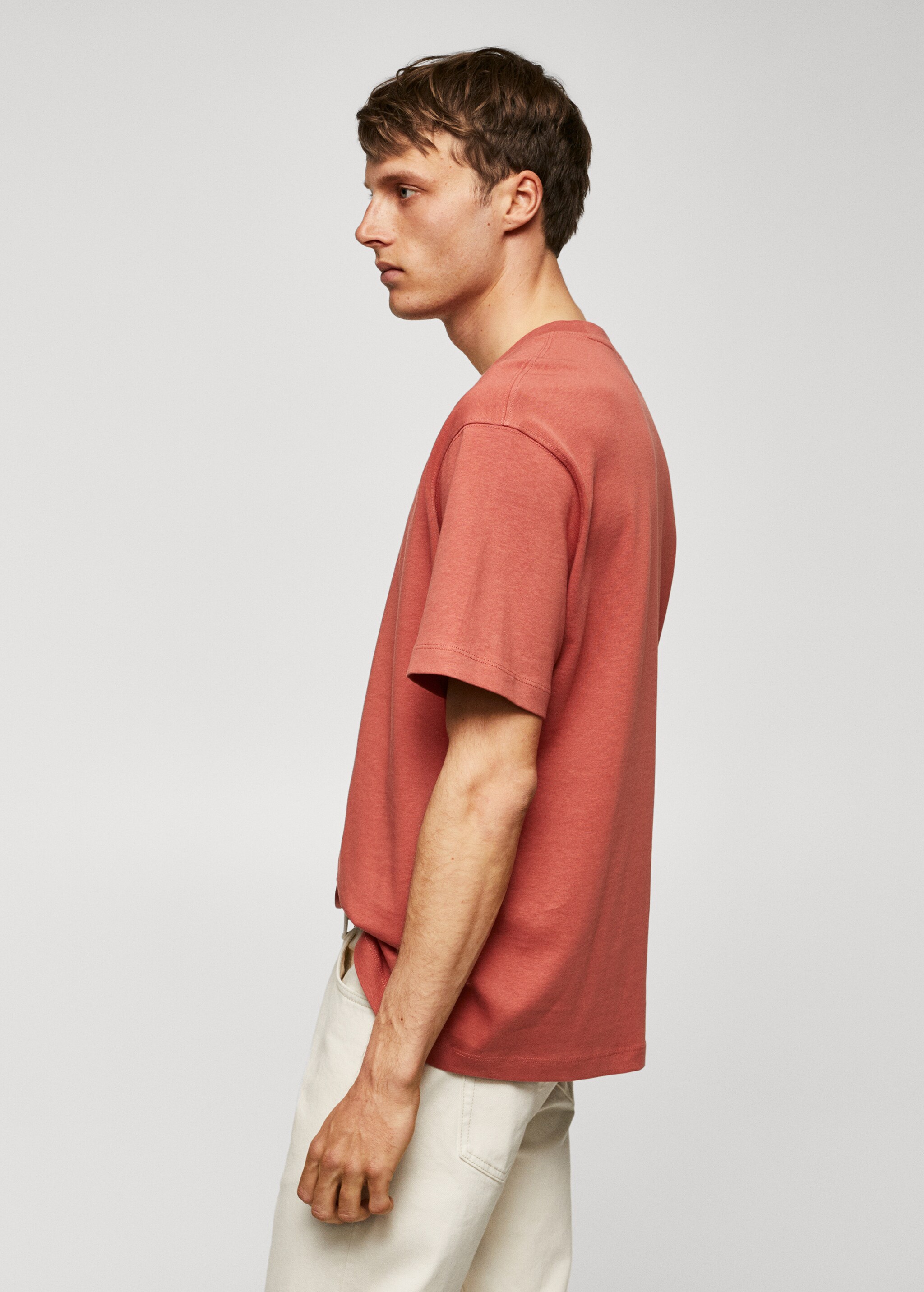 Basic 100% cotton relaxed-fit t-shirt - Details of the article 2
