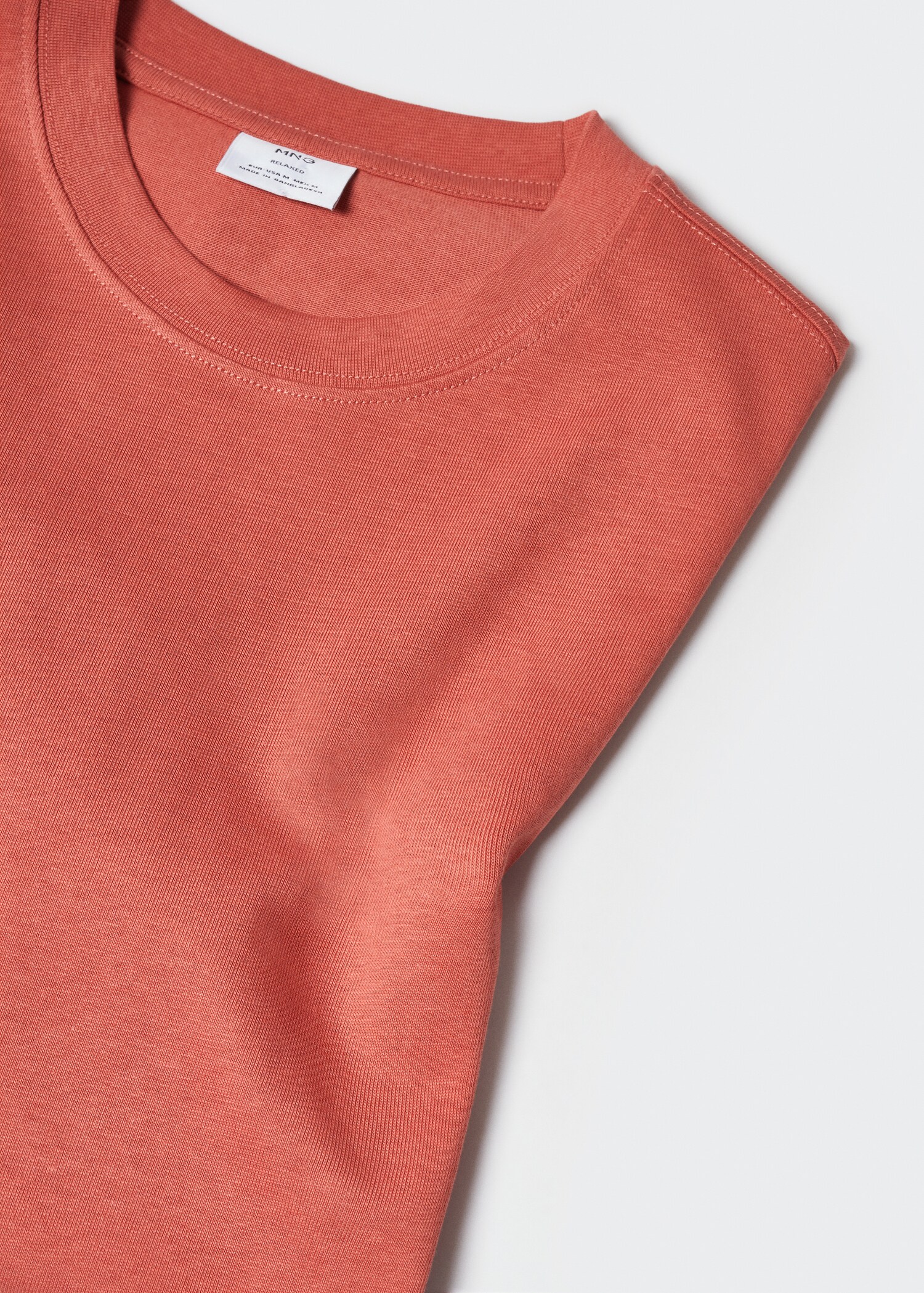 Basic 100% cotton relaxed-fit t-shirt - Details of the article 8