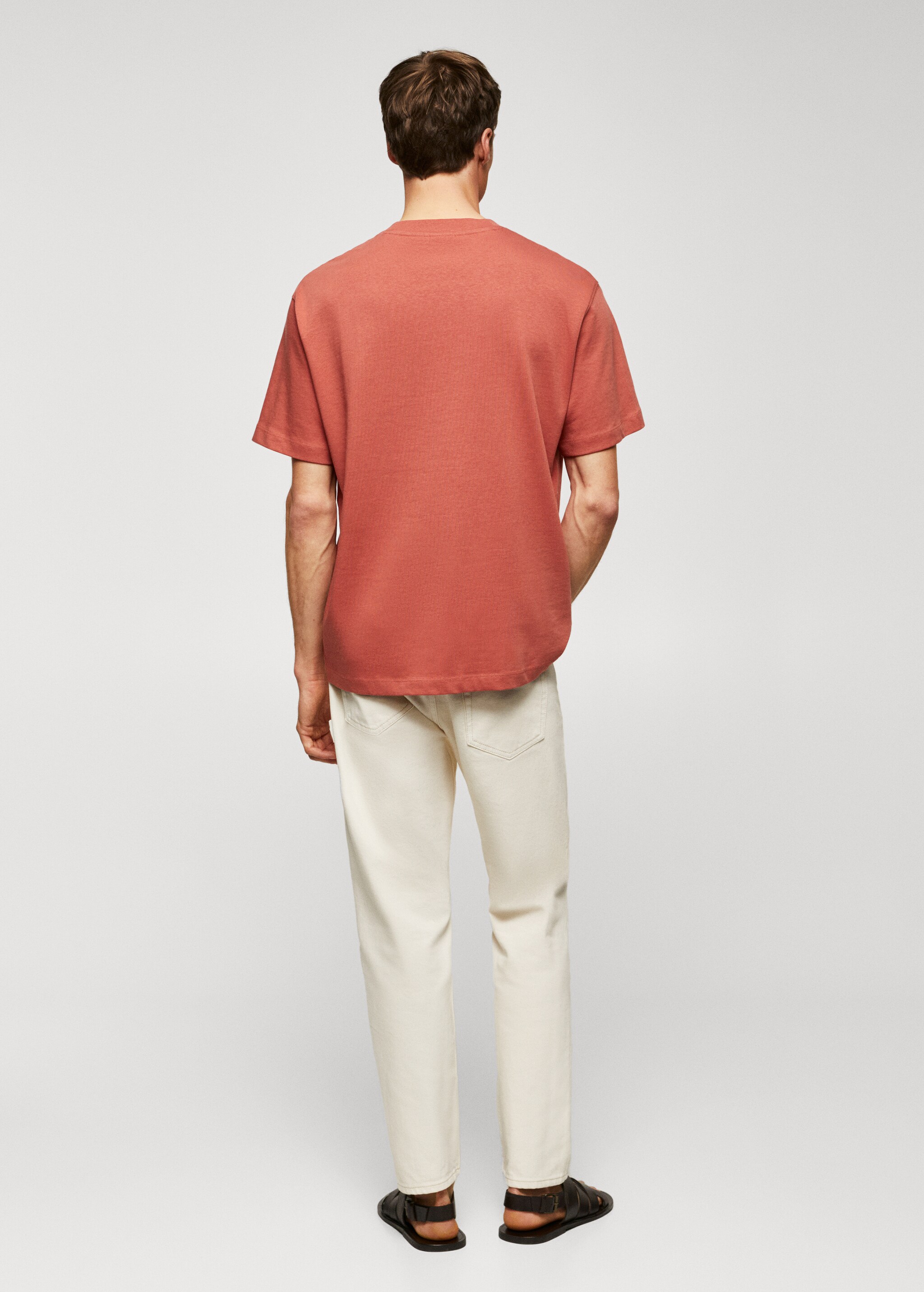 Basic 100% cotton relaxed-fit t-shirt - Reverse of the article