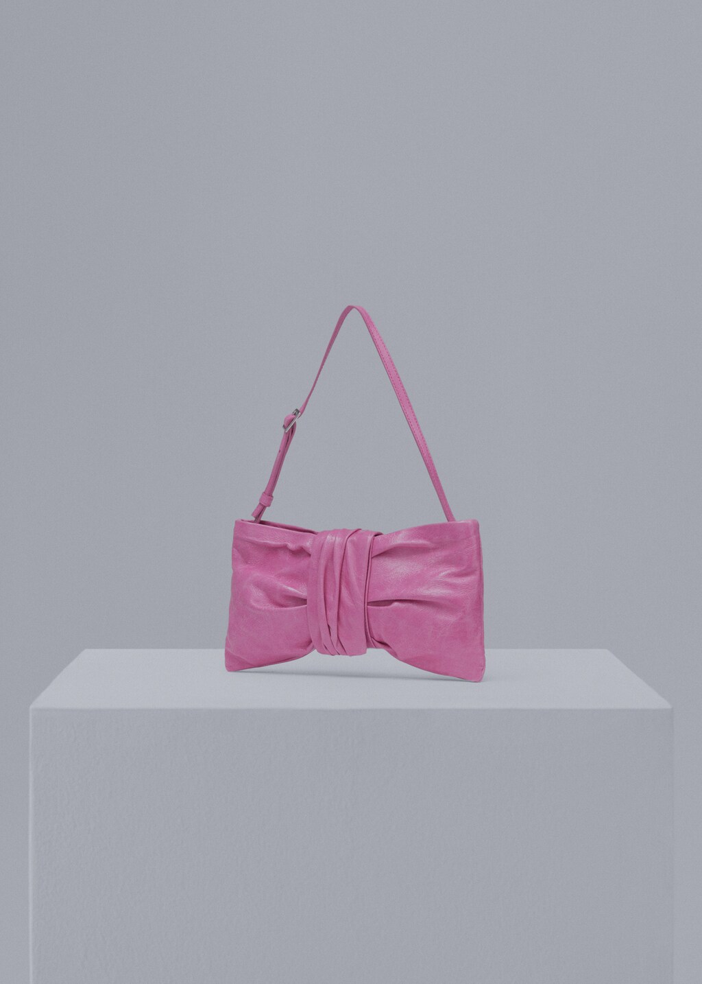 Leather bag with bow design