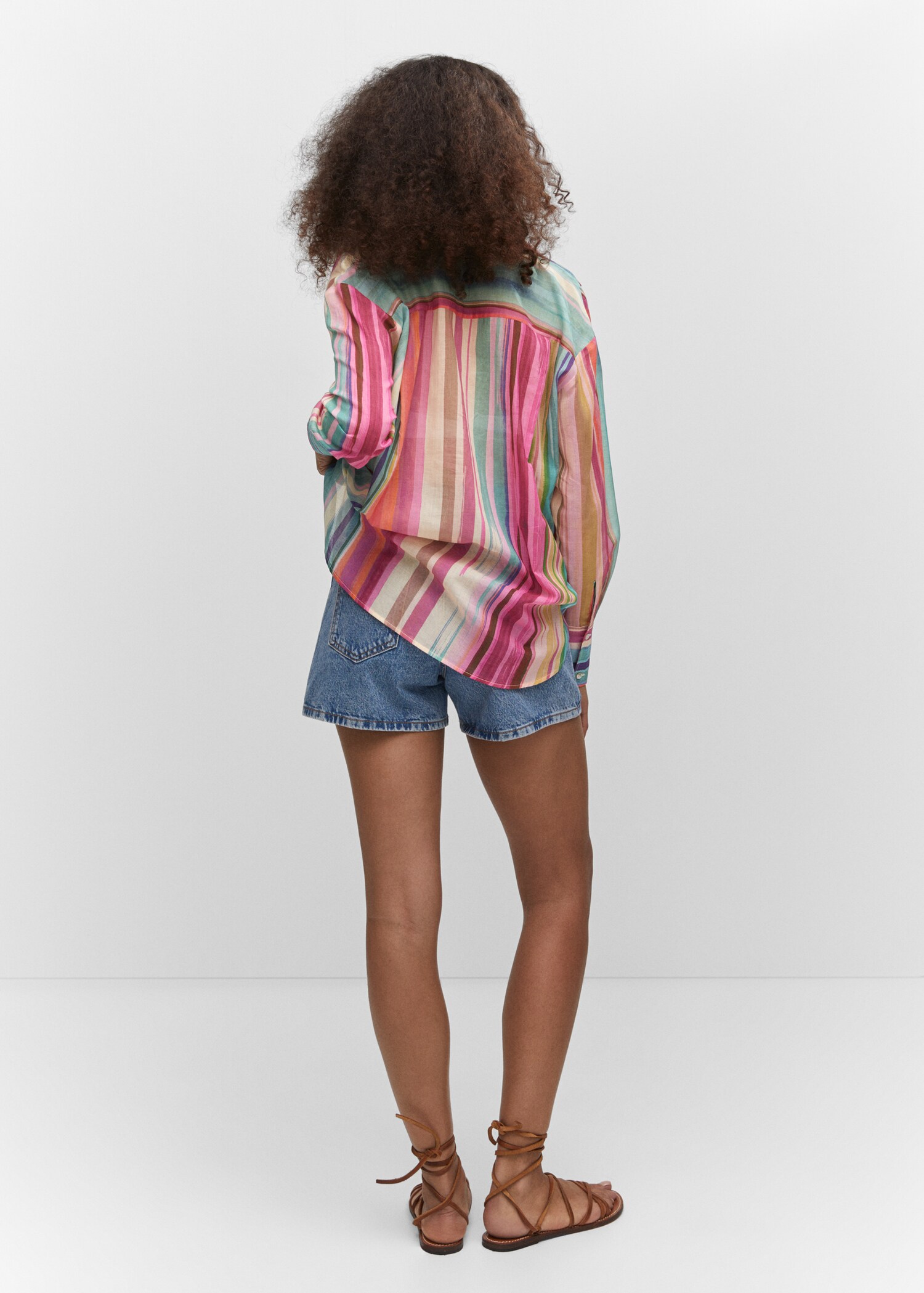 Chemise rayée multicolore - Verso de l’article