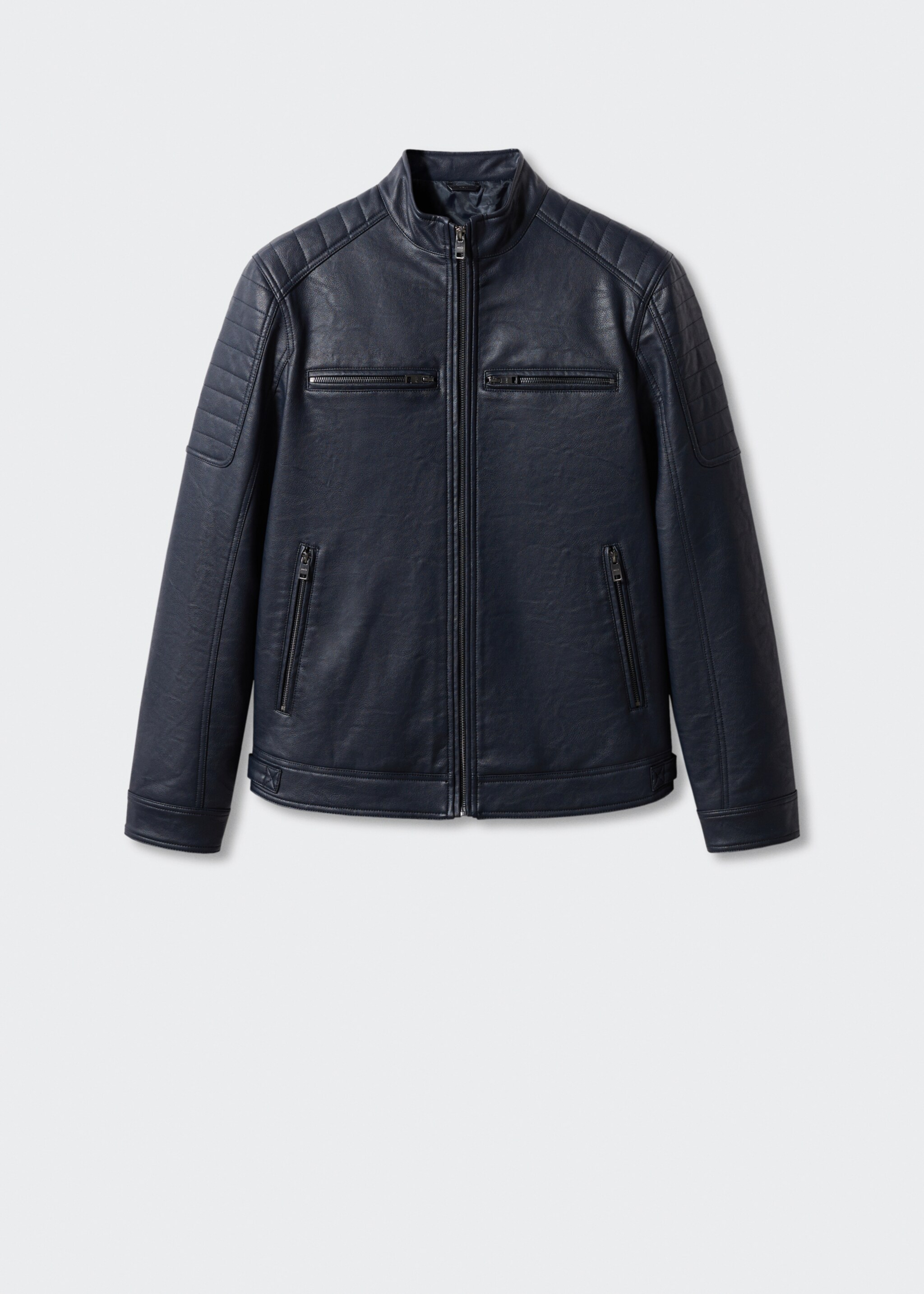 Cazadora efecto piel napa - Artículo sin modelo, Azul marino. Ref: 57022505-00.