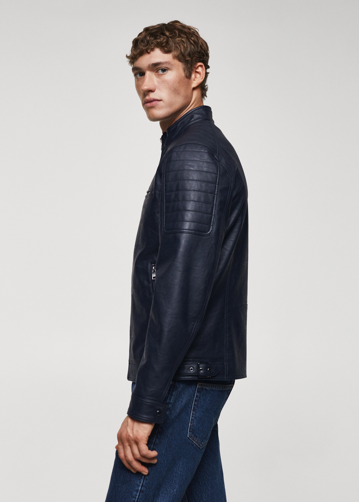 Nappa leather-effect jacket - Details of the article 2