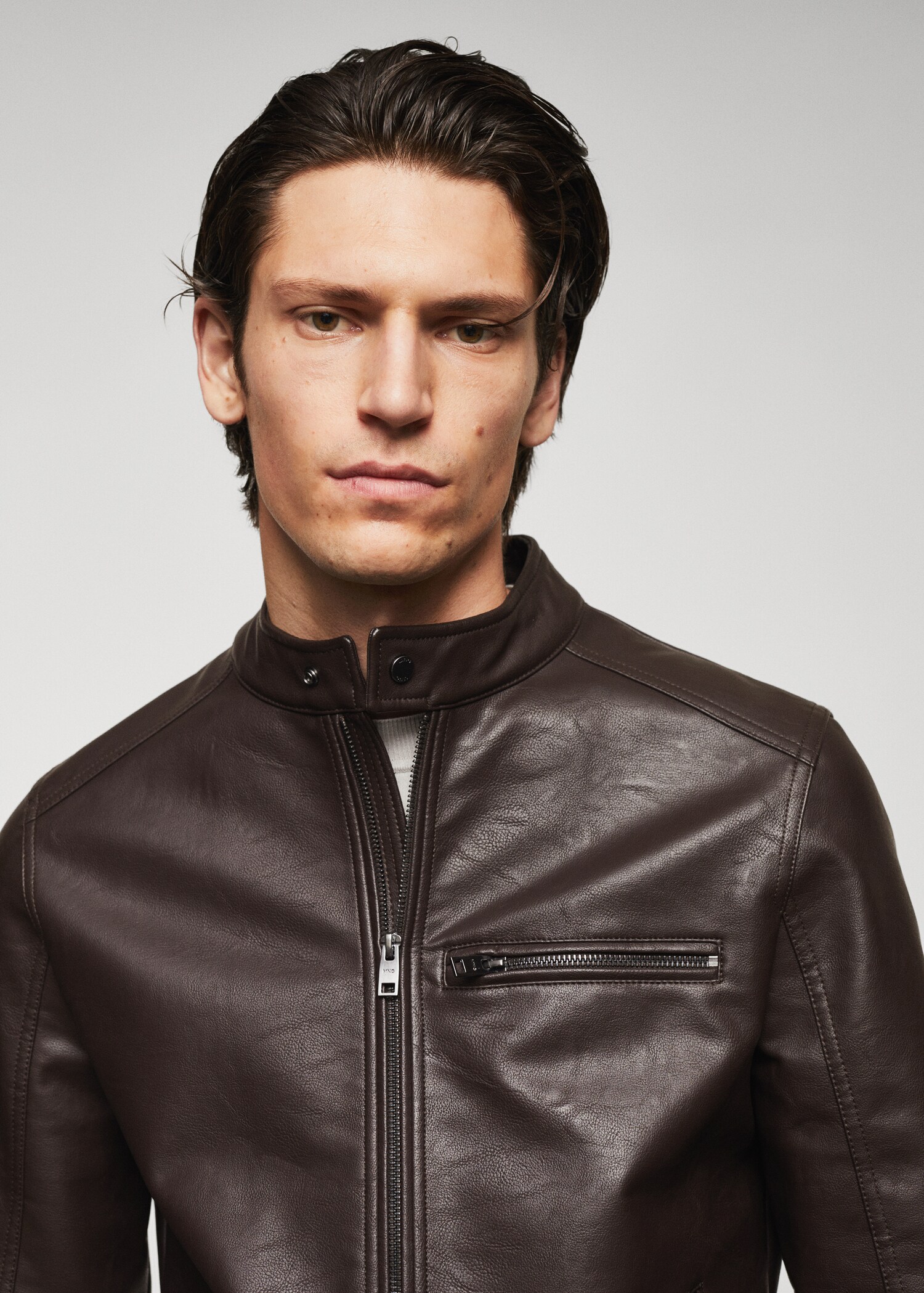 Chaqueta efecto piel cremalleras - Detalle del artículo 1