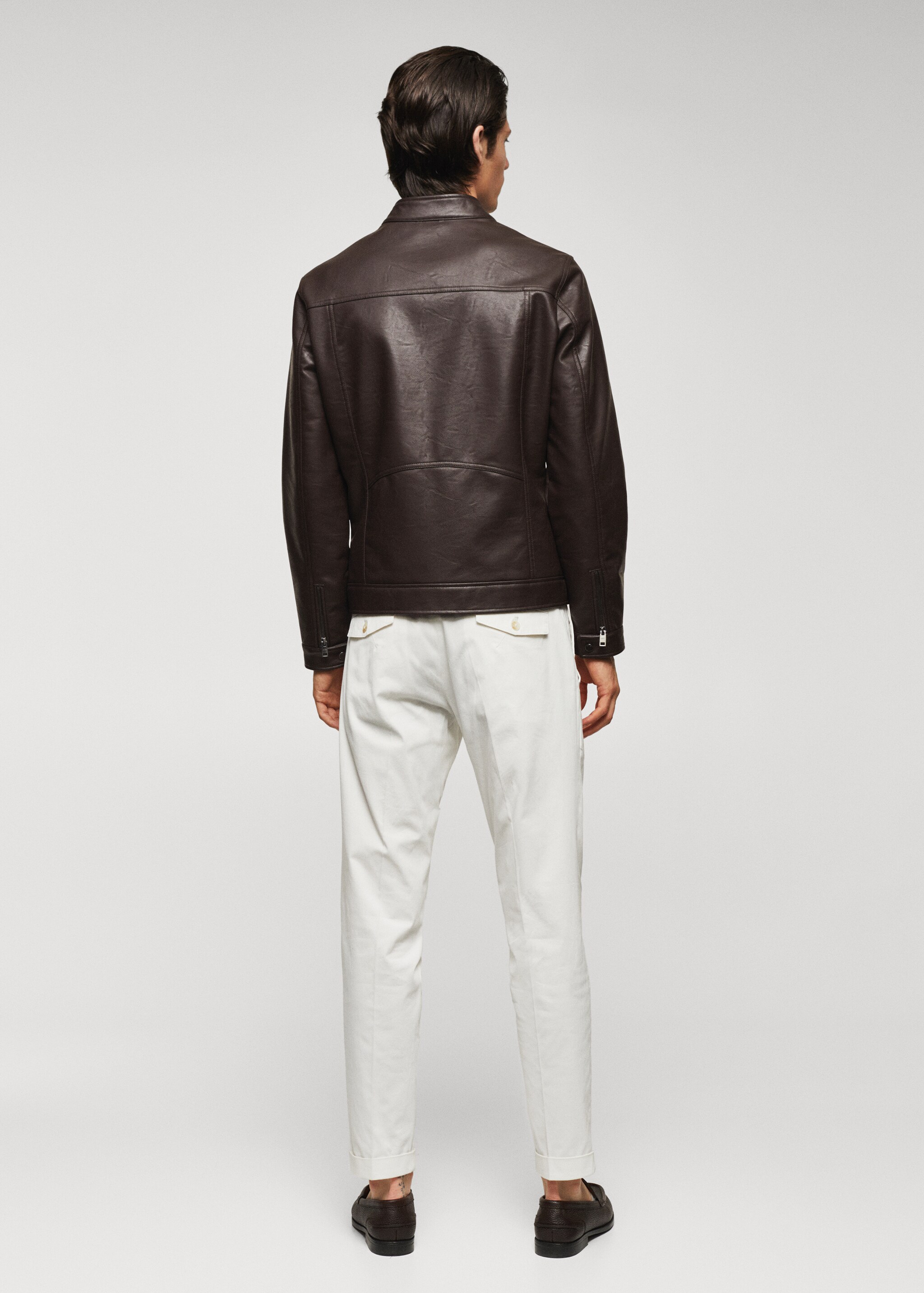 Zipper-Jacke mit Leder-Effekt - Rückseite des Artikels