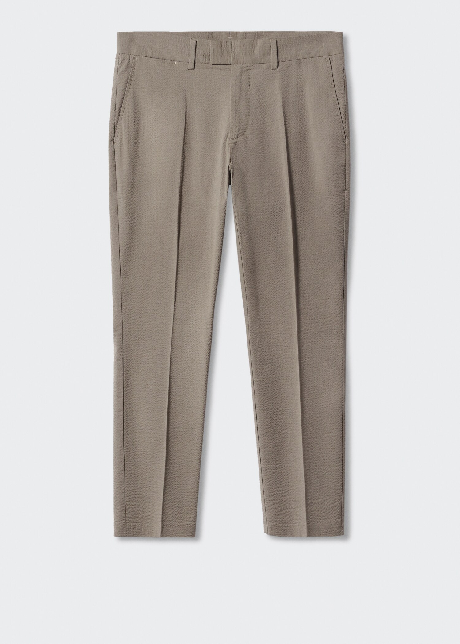 Slim fit-byxa seersucker stretch - Artikel utan modell