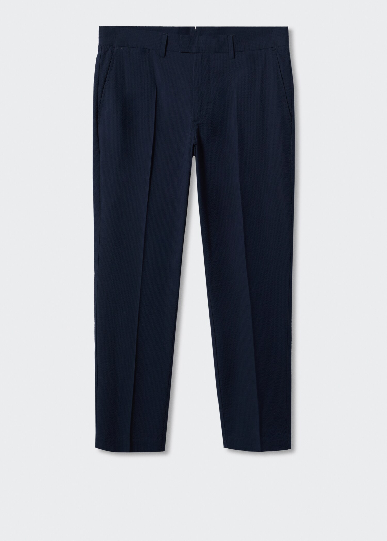 Slim fit-byxa seersucker stretch - Artikel utan modell