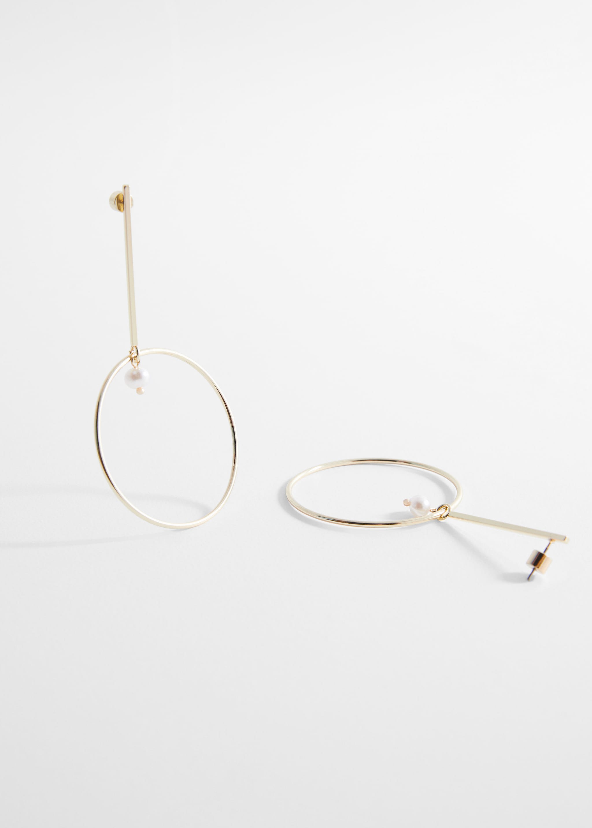Thread hoop earrings - Medium plane