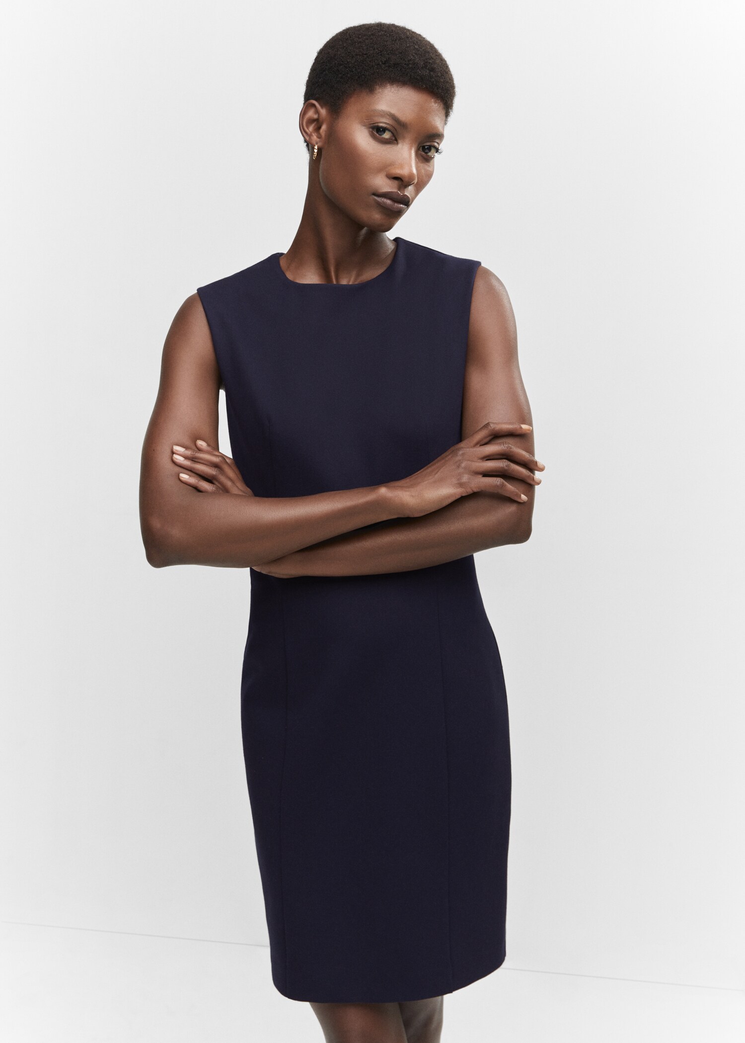 Roma-knit sleeveless dress - Medium plane