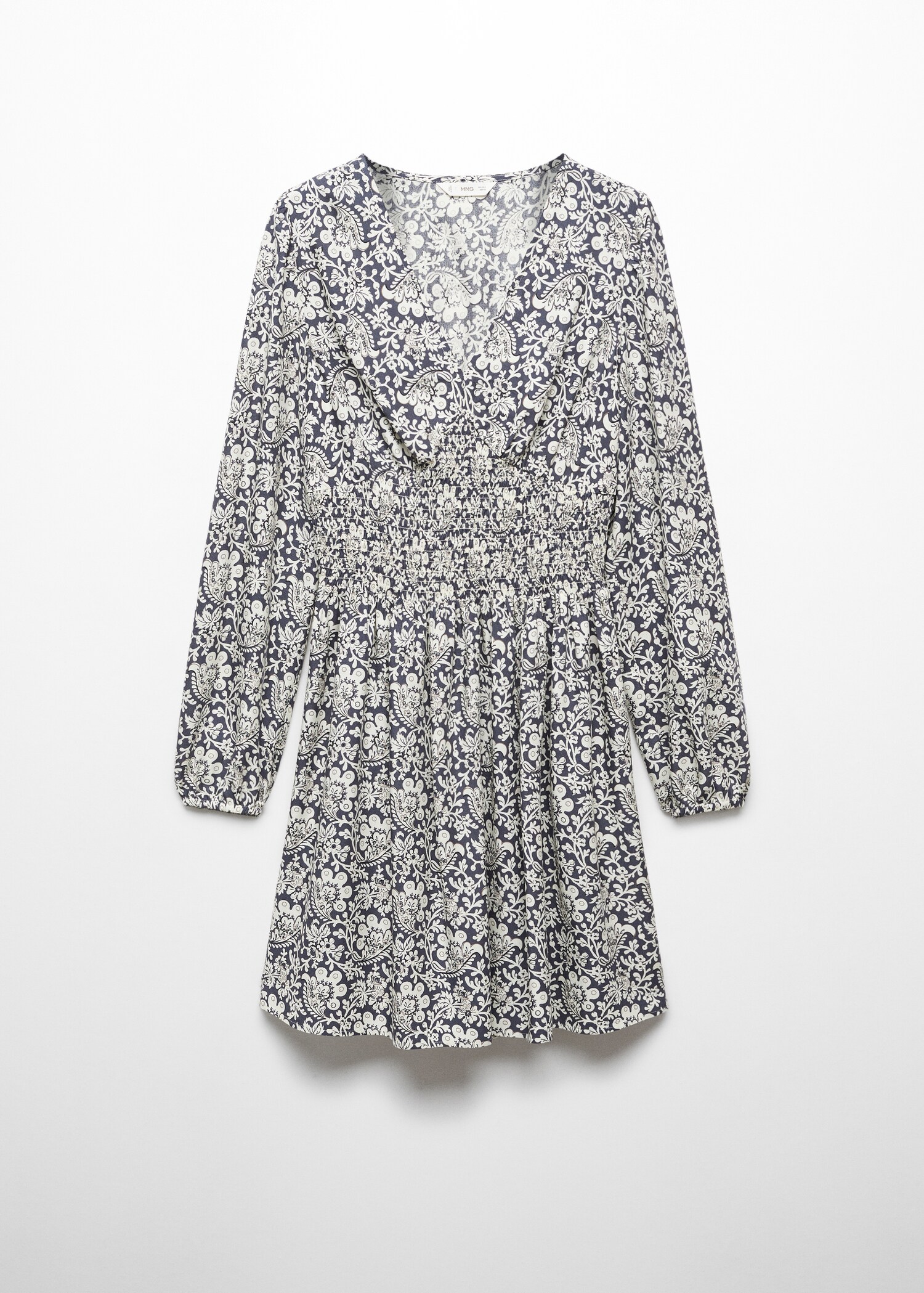 Vestido fruncido estampado - Artículo sin modelo