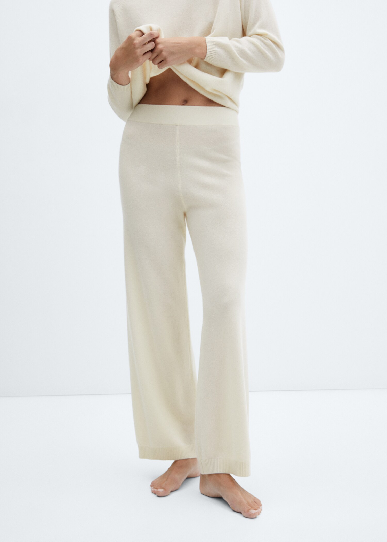100% cashmere trousers - Medium plane