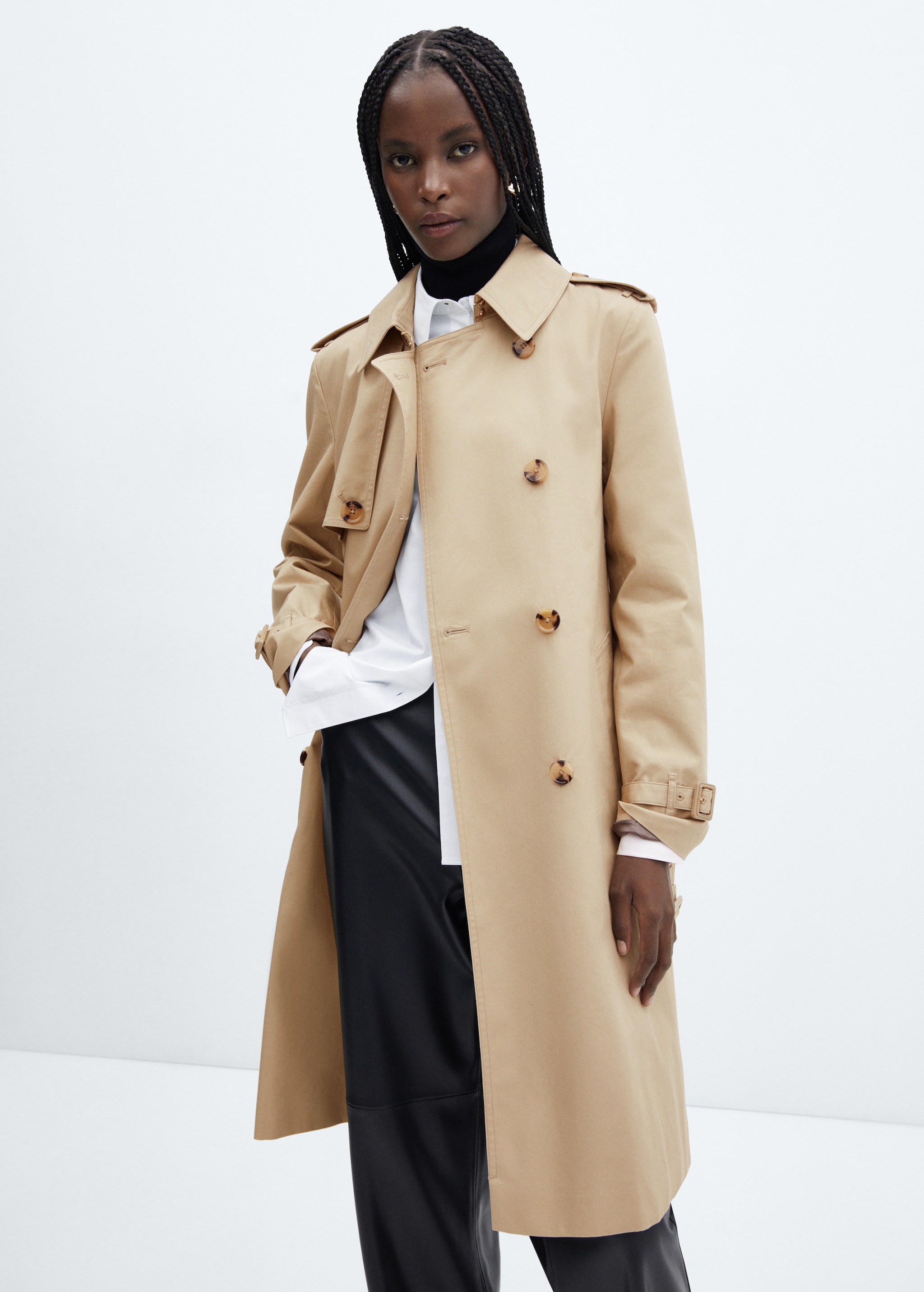 Classic trench coat with belt - Women | MANGO USA