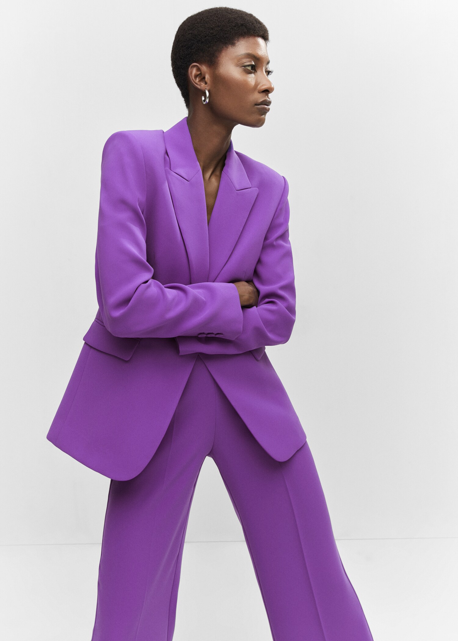 Suit blazer with buttons  - Medium plane