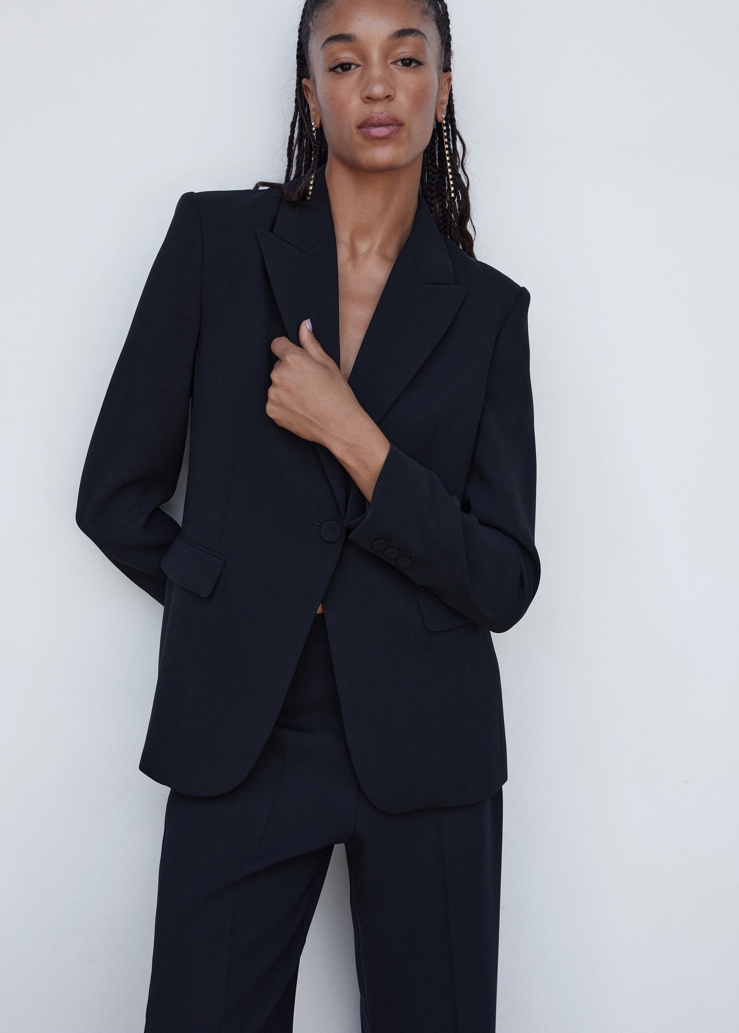 Suit blazer with buttons  - Medium plane