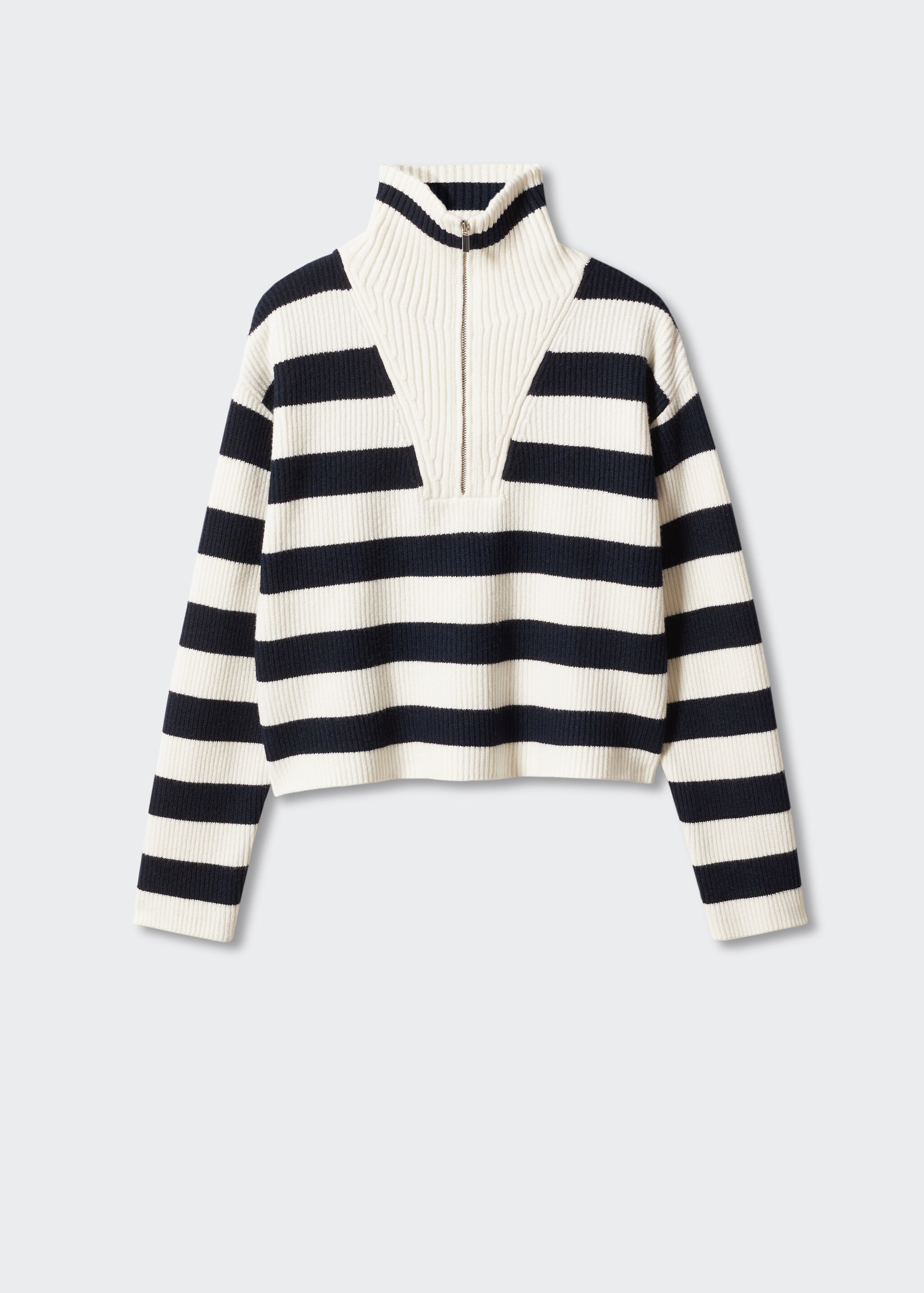 Striped sweater with zip - Article without model