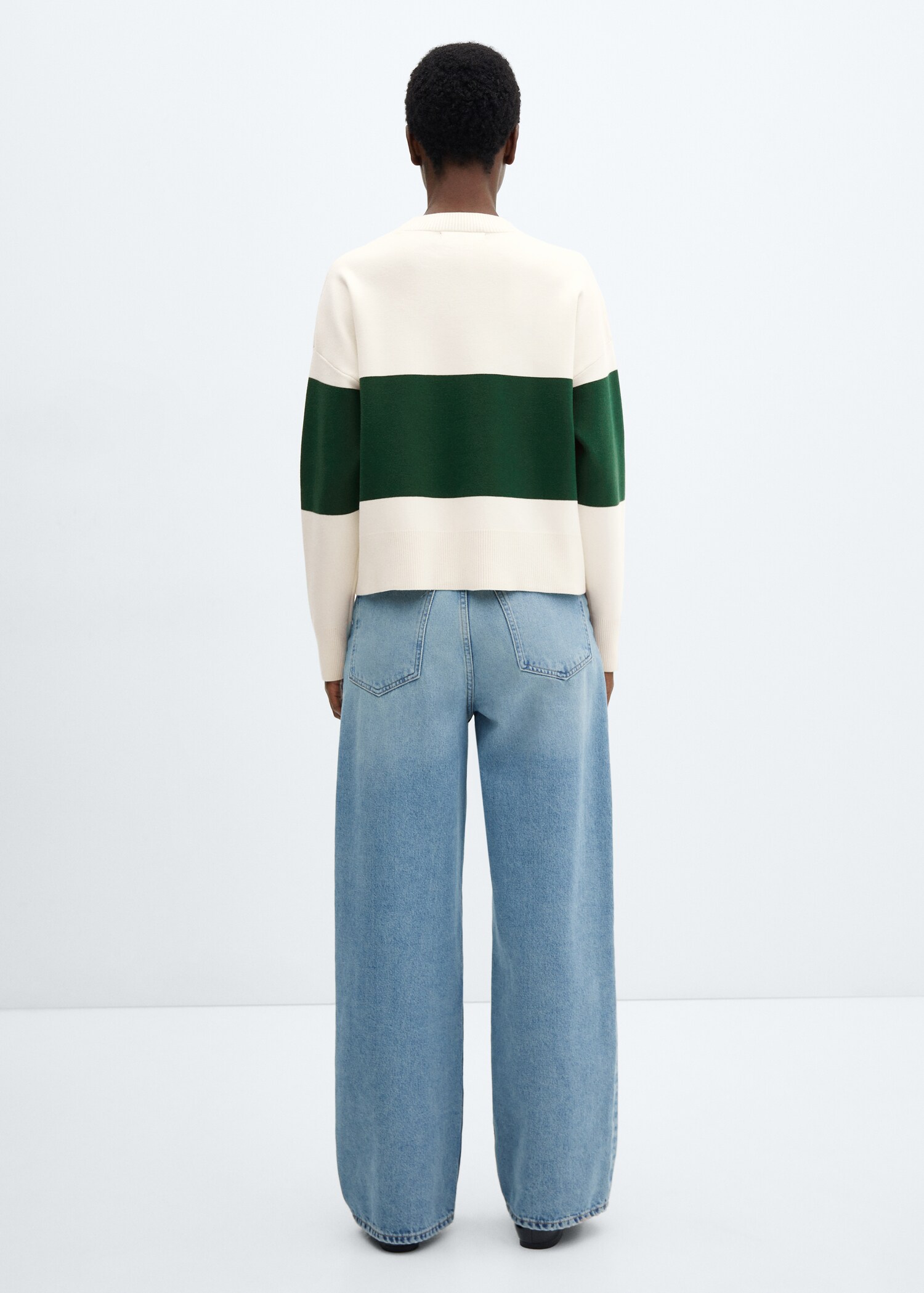 Oversized striped sweater - Reverse of the article