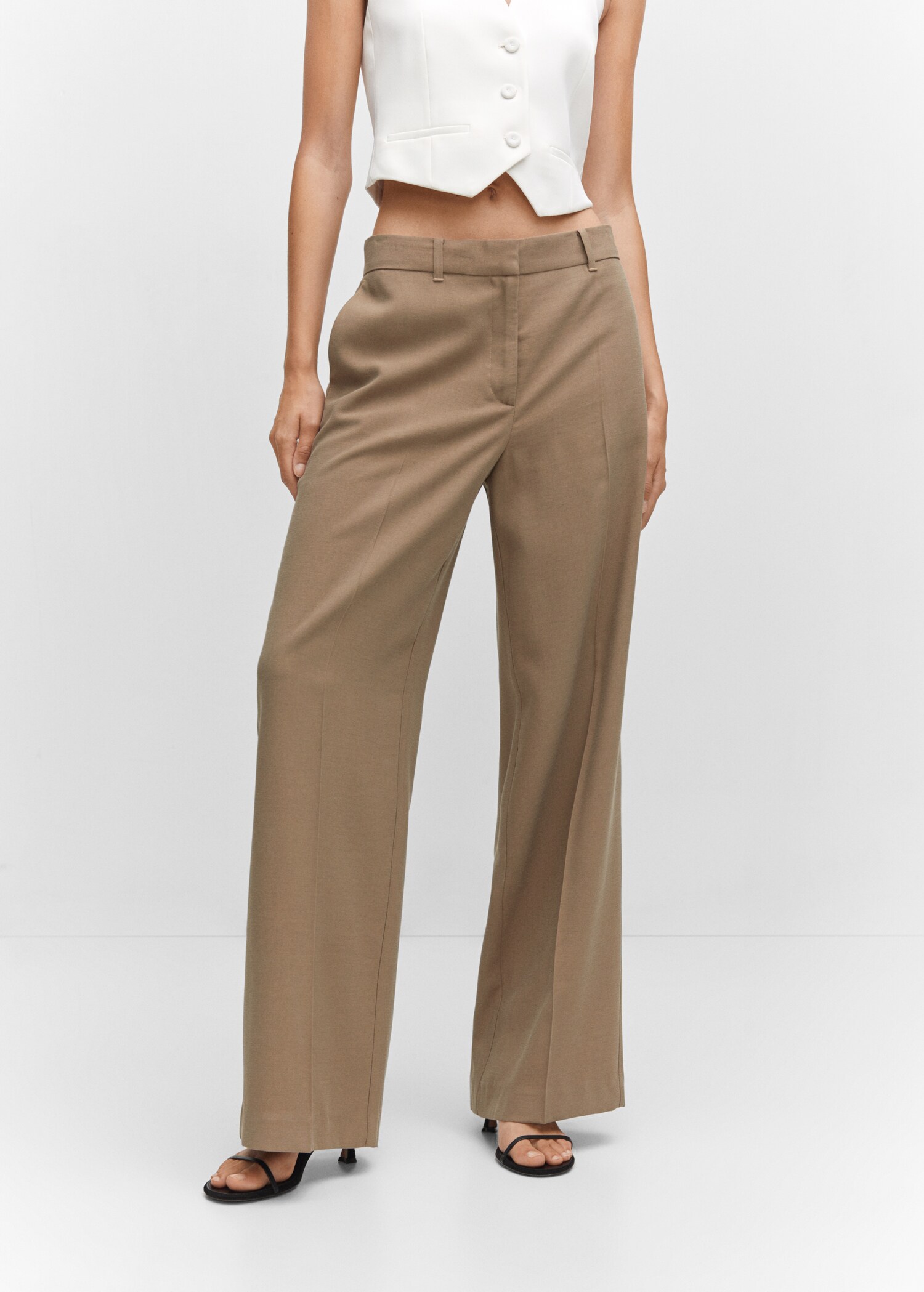 Low-waist wideleg pants - Medium plane