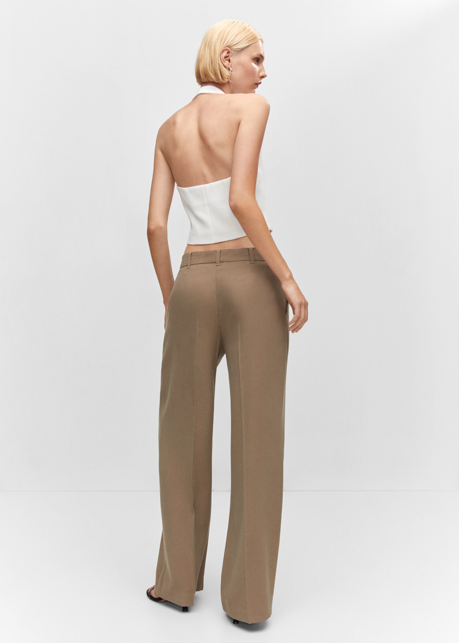Low-waist wideleg pants - Reverse of the article