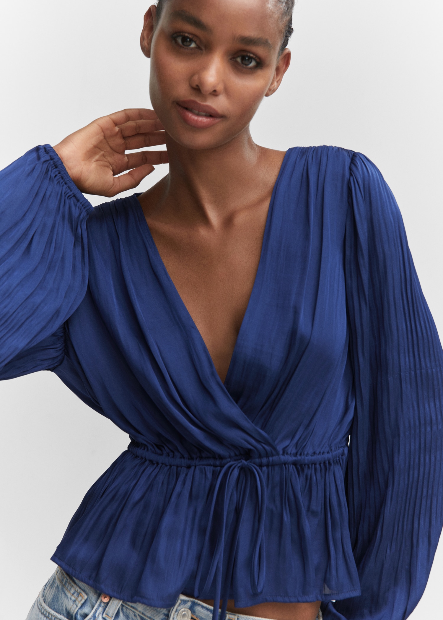 Mango Robe Cache Coeur Plissée Mango Robes De Soirée Robe Longue