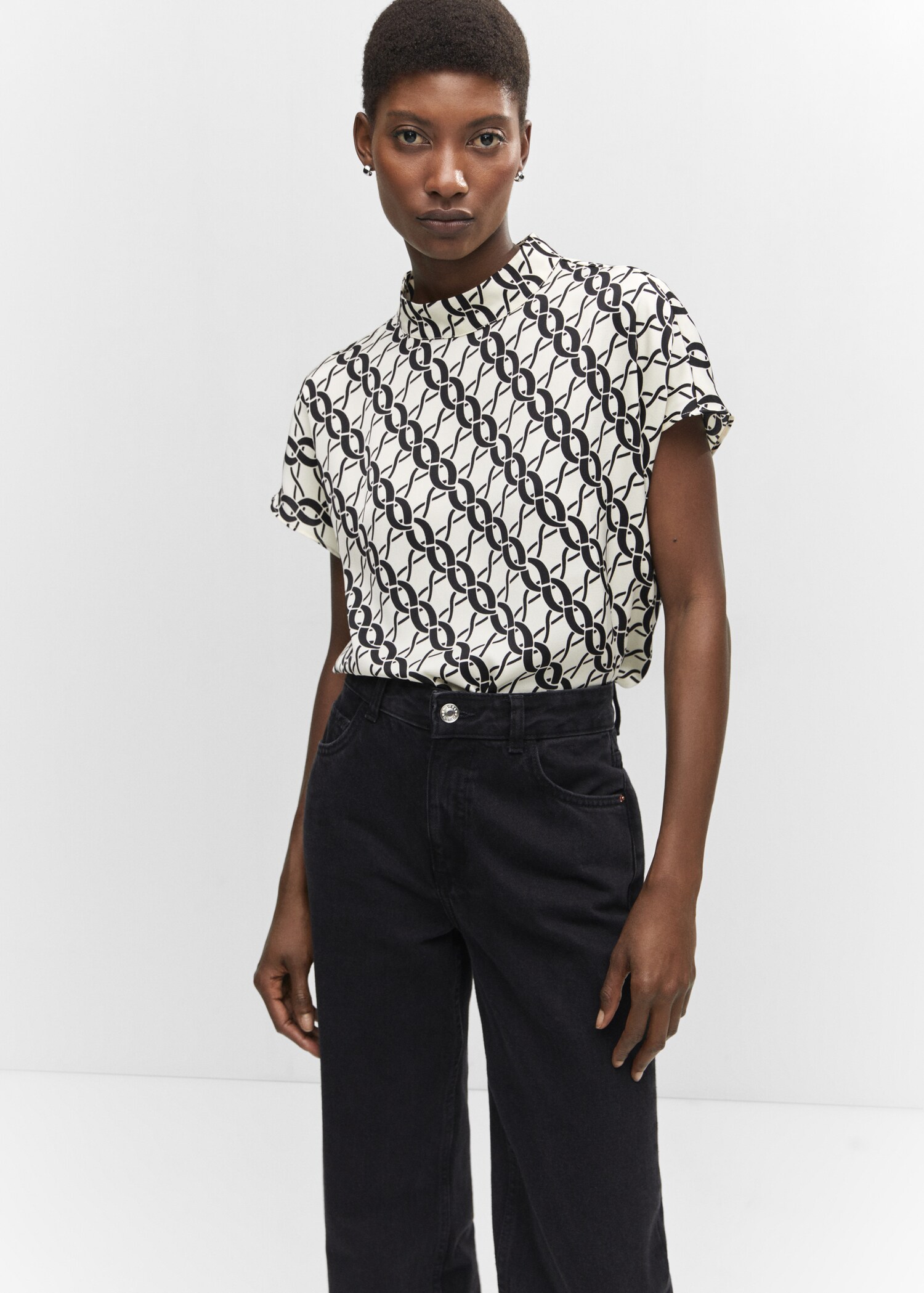 Chain print blouse - Medium plane
