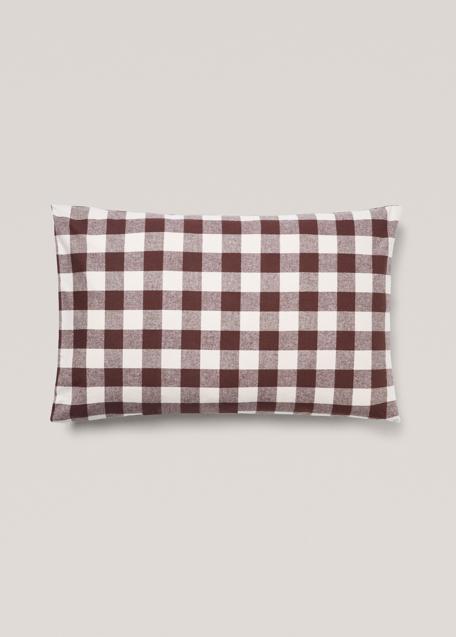 Funda de almohada franela cuadro bicolor 50x75cm - Artículo sin modelo