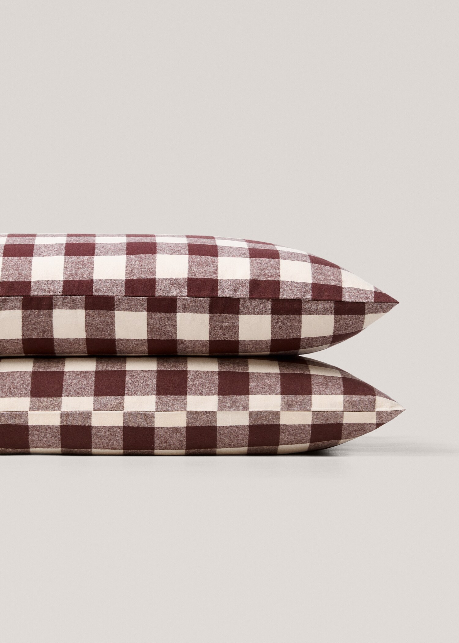 Funda de almohada franela cuadro bicolor 50x75cm - Detalle del artículo 2