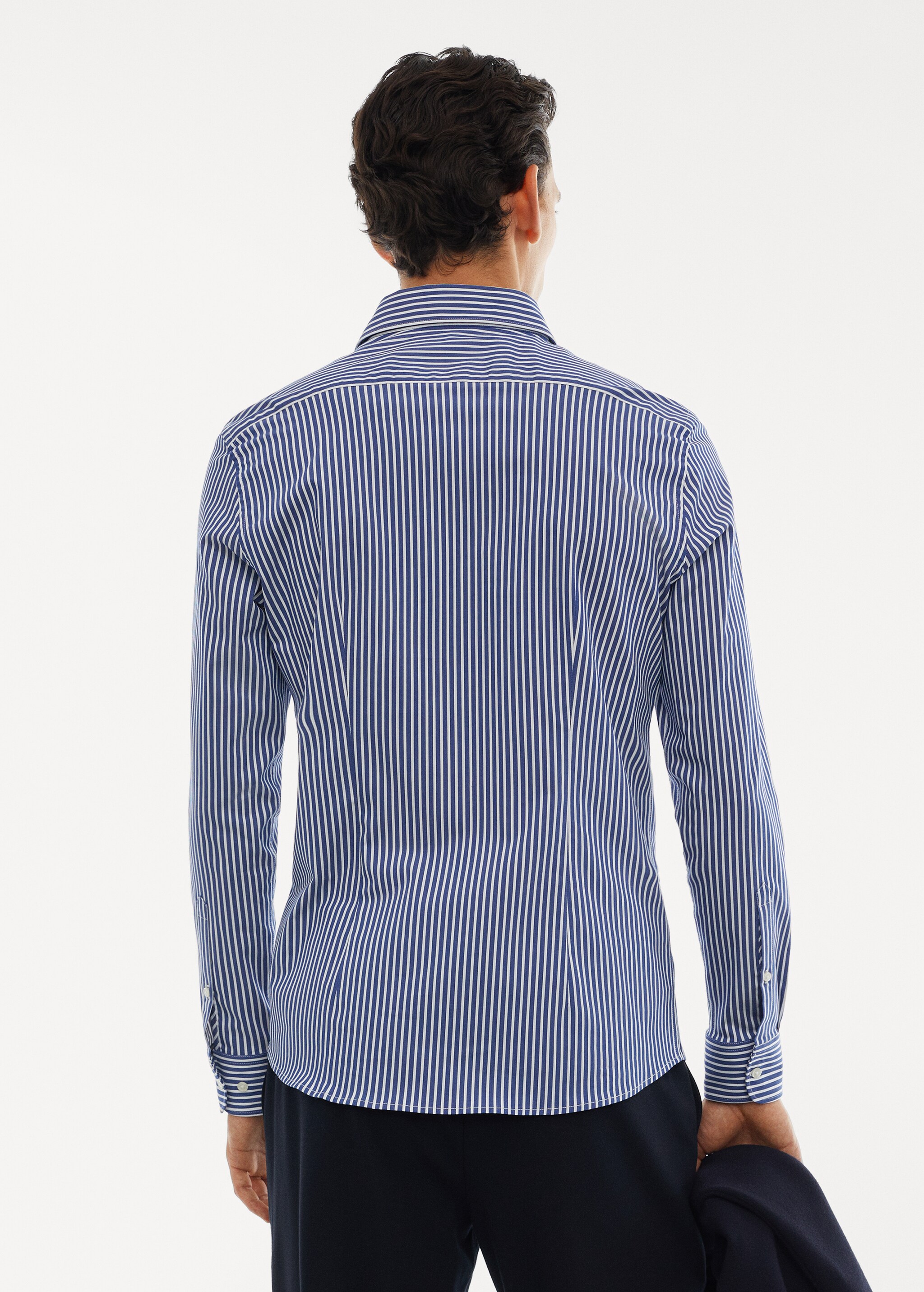 Stretch fabric slim-fit striped shirt - Reverse of the article