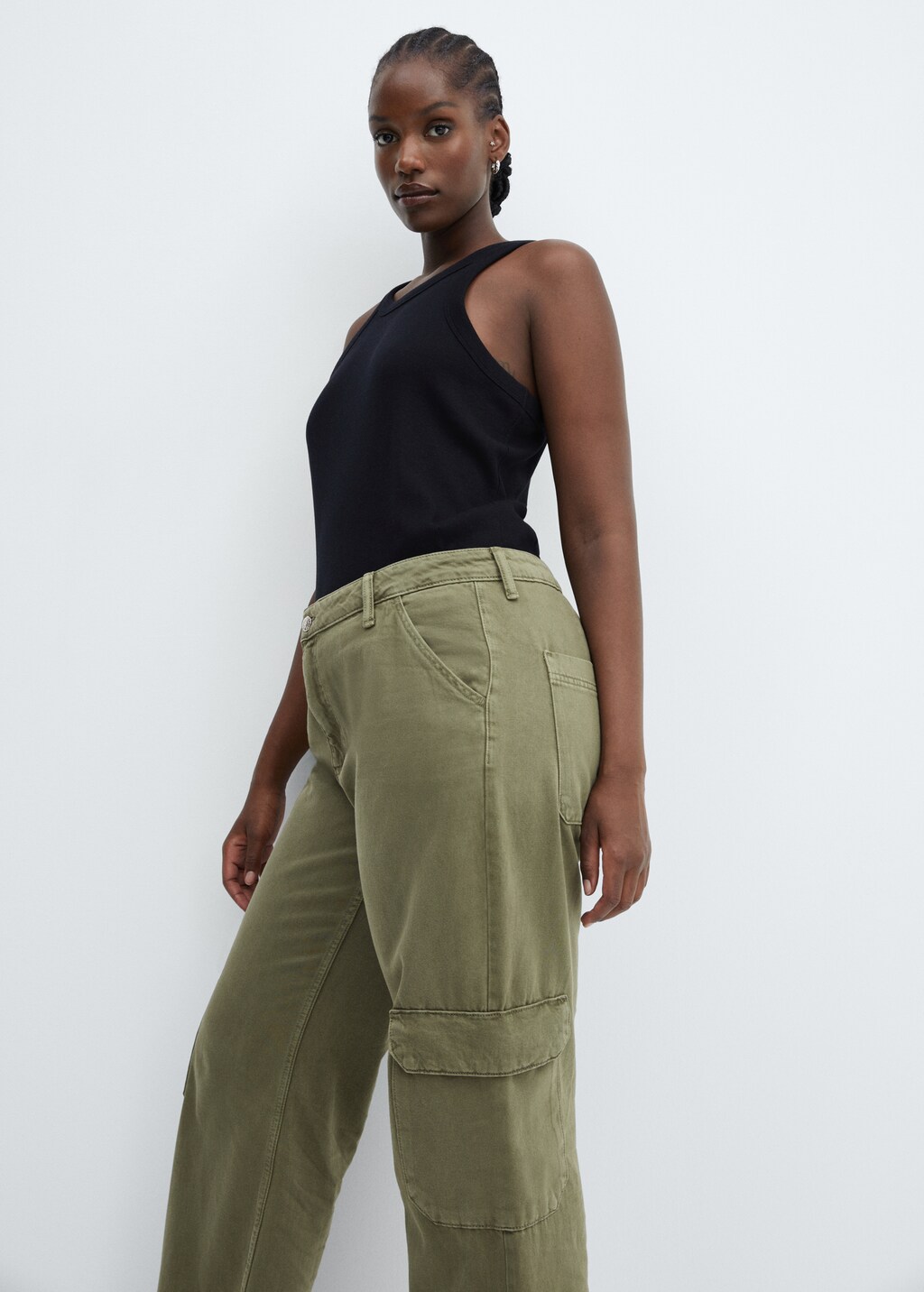 Pantalon cargo femme mango sale